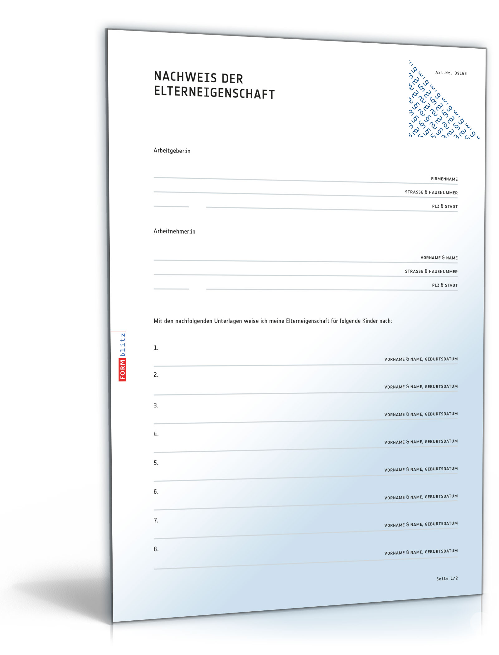 Nachweis Elterneigenschaft PDF