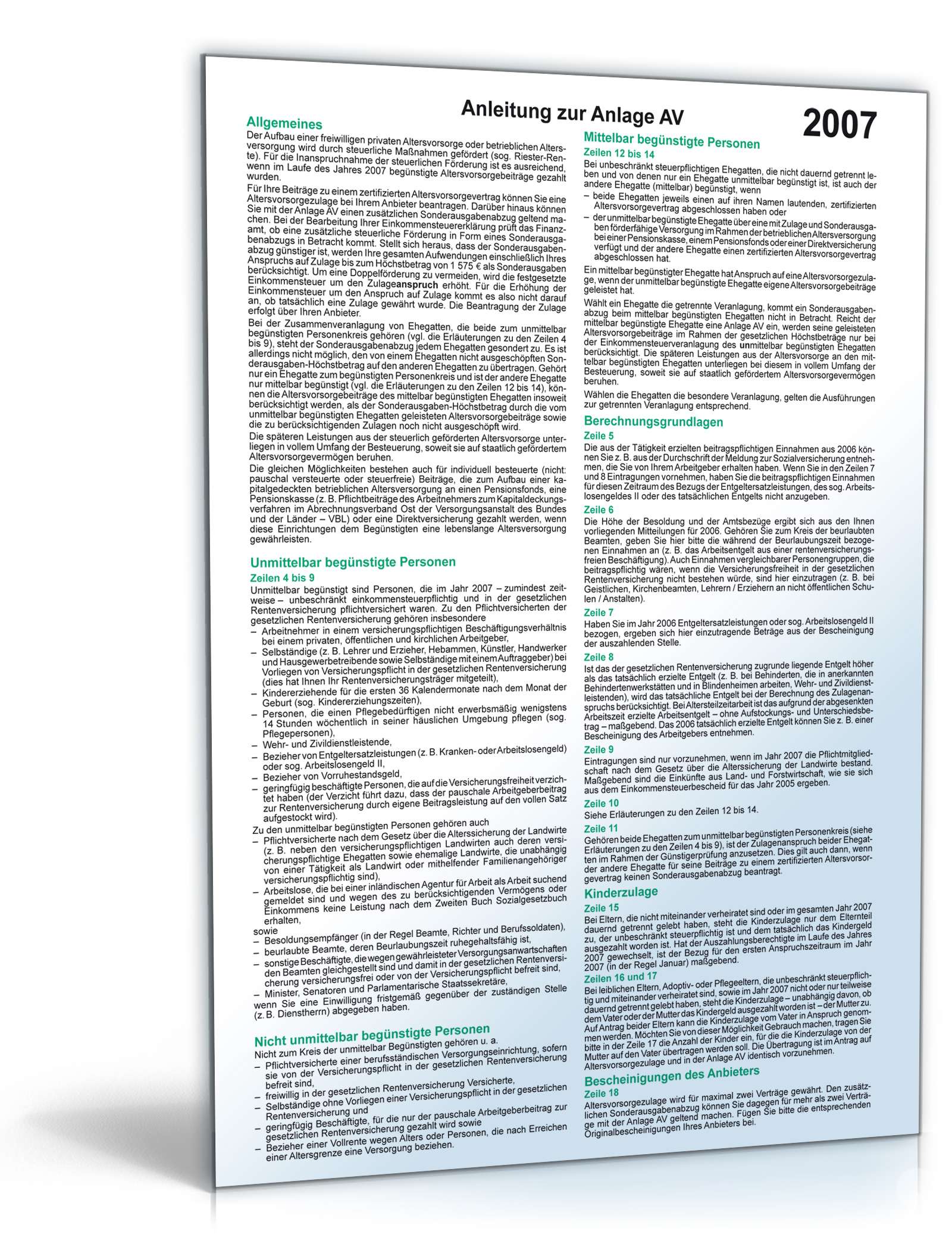 Anlage AV 2007 PDF. Seite: 2