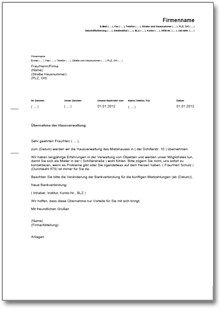 Werbebrief für eine Hausverwaltung Word