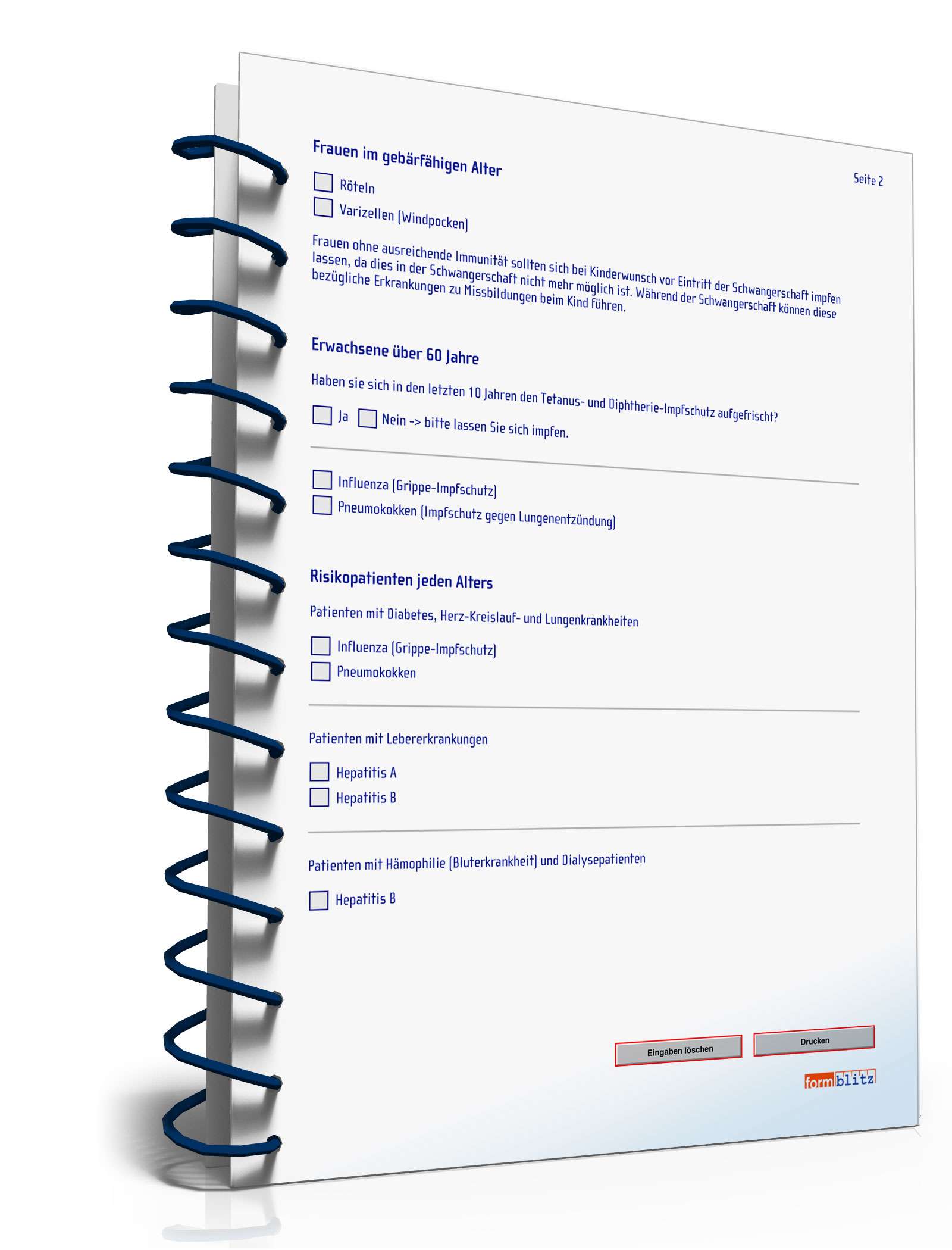 Checkliste Impfschutz PDF
