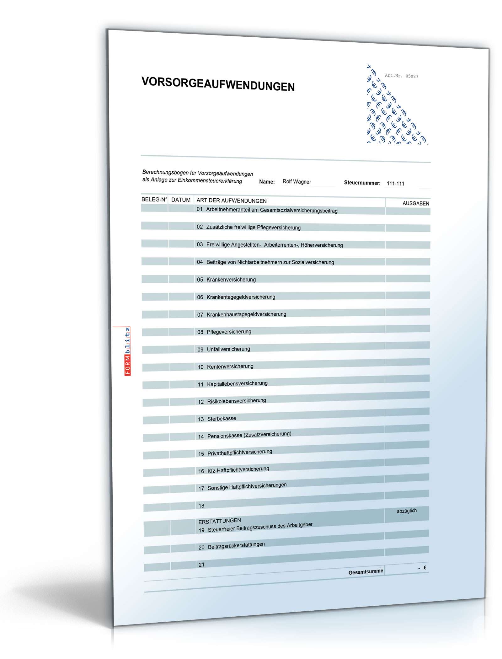 Toolbox Steuer Excel. Seite: 14