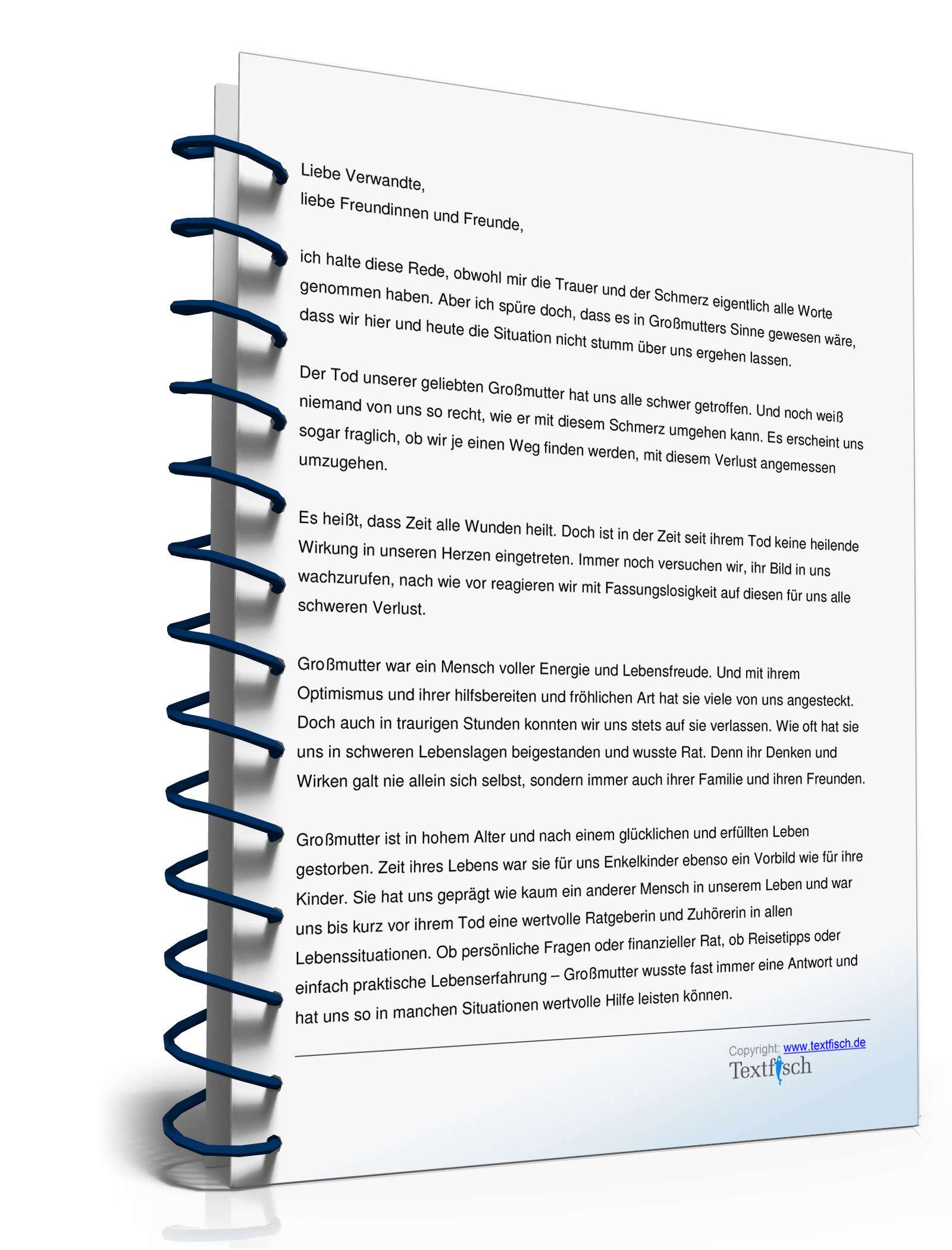 Trauerrede für die verstorbene Großmutter PDF. Seite: 2