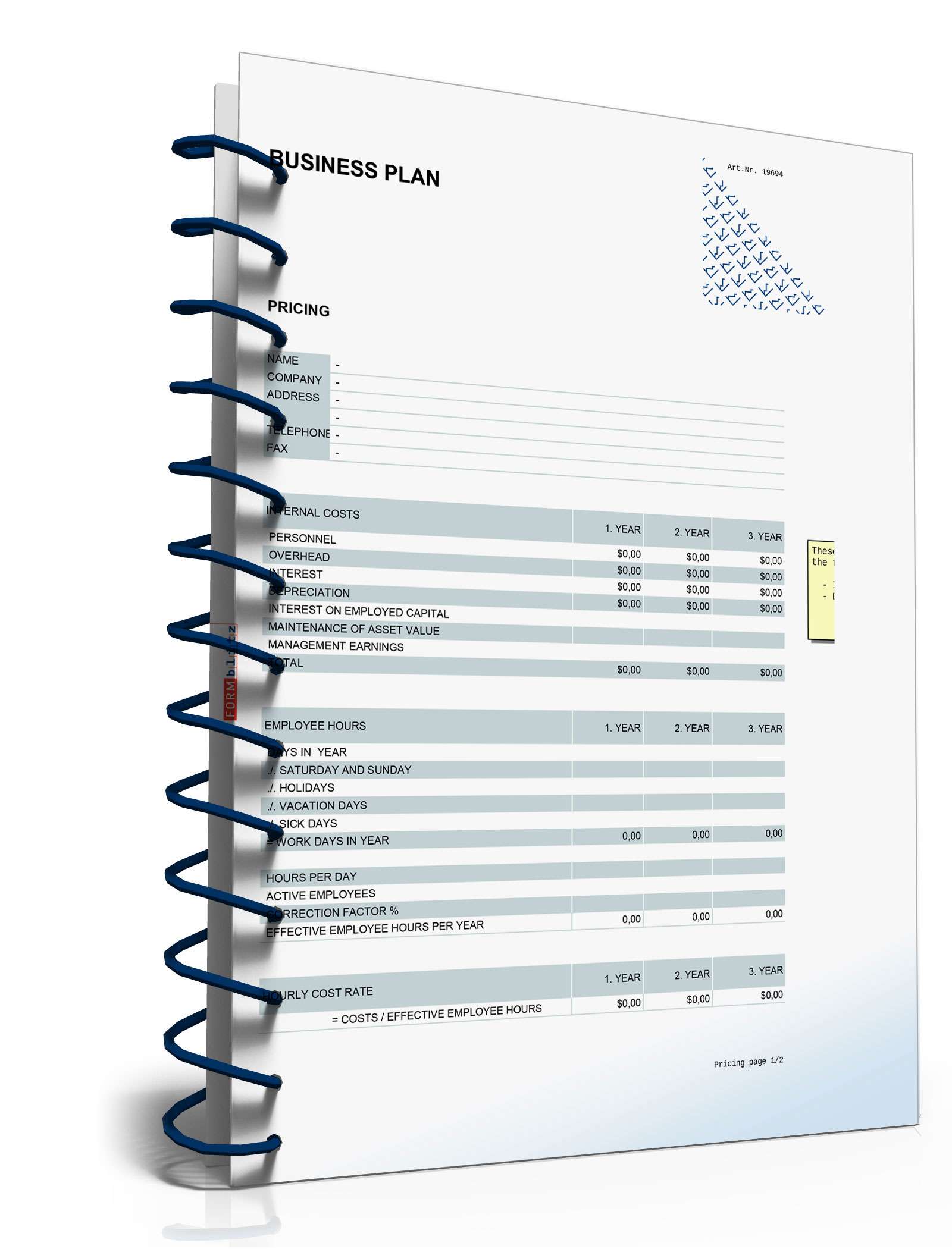 Businessplan auf Englisch Excel. Seite: 23