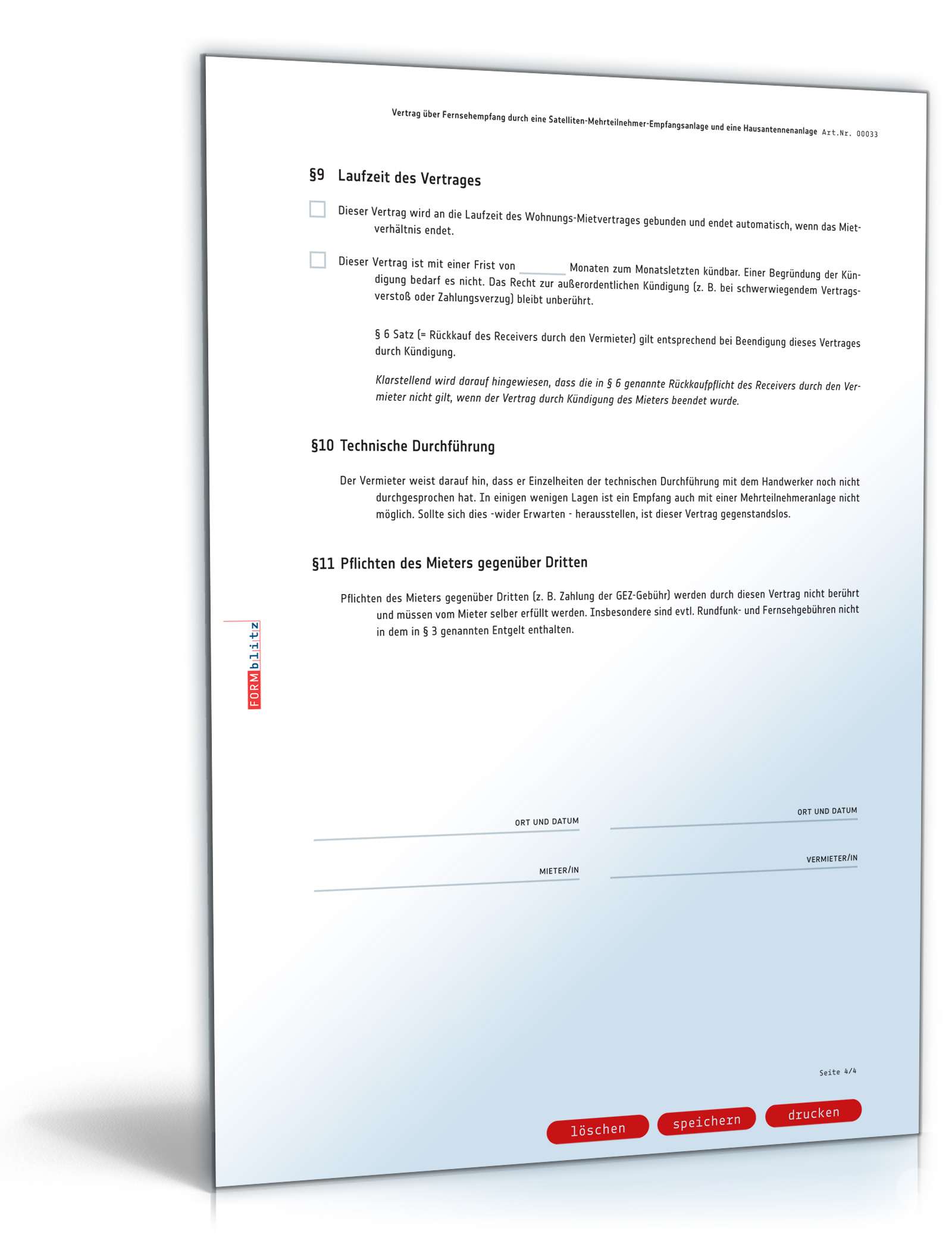 Nutzungsvertrag Satellitenanlage PDF. Seite: 4
