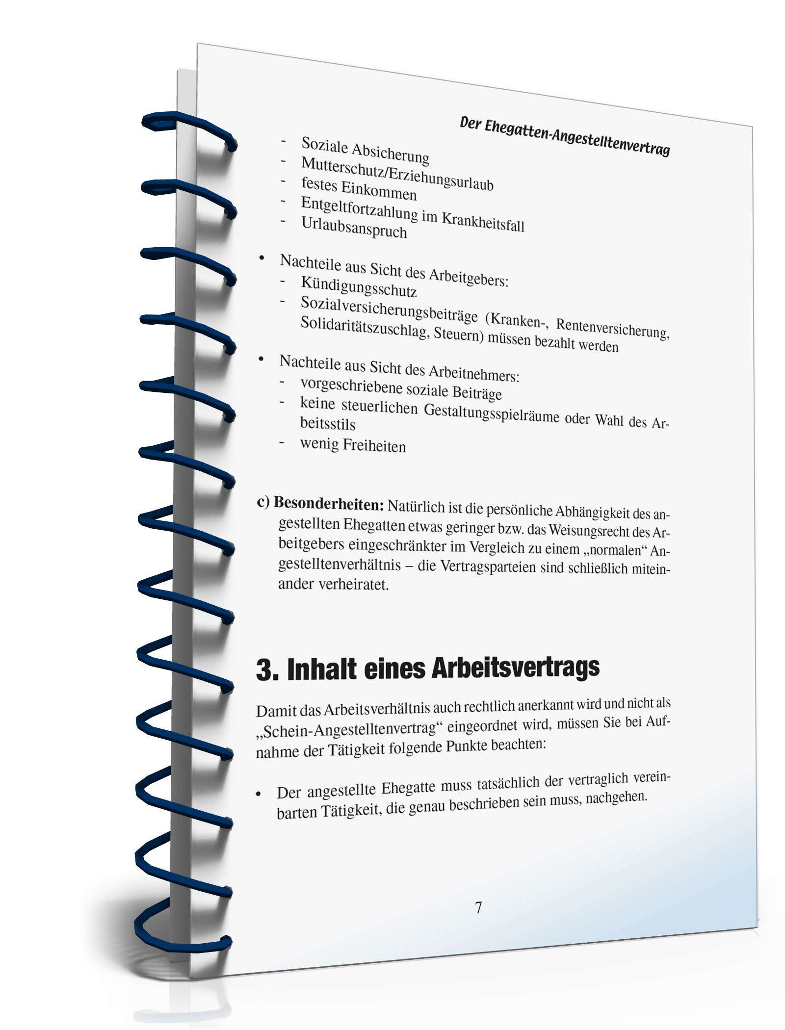 Ratgeber Ehegatten-Angestelltenvertrag PDF. Seite: 6