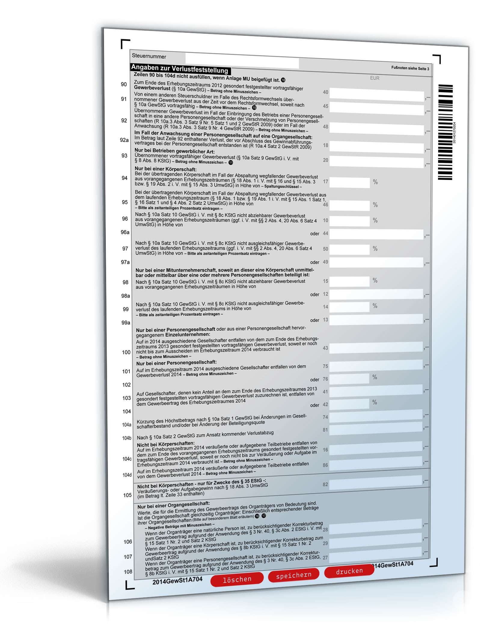 Gewerbesteuererklärung 2014 PDF. Seite: 4
