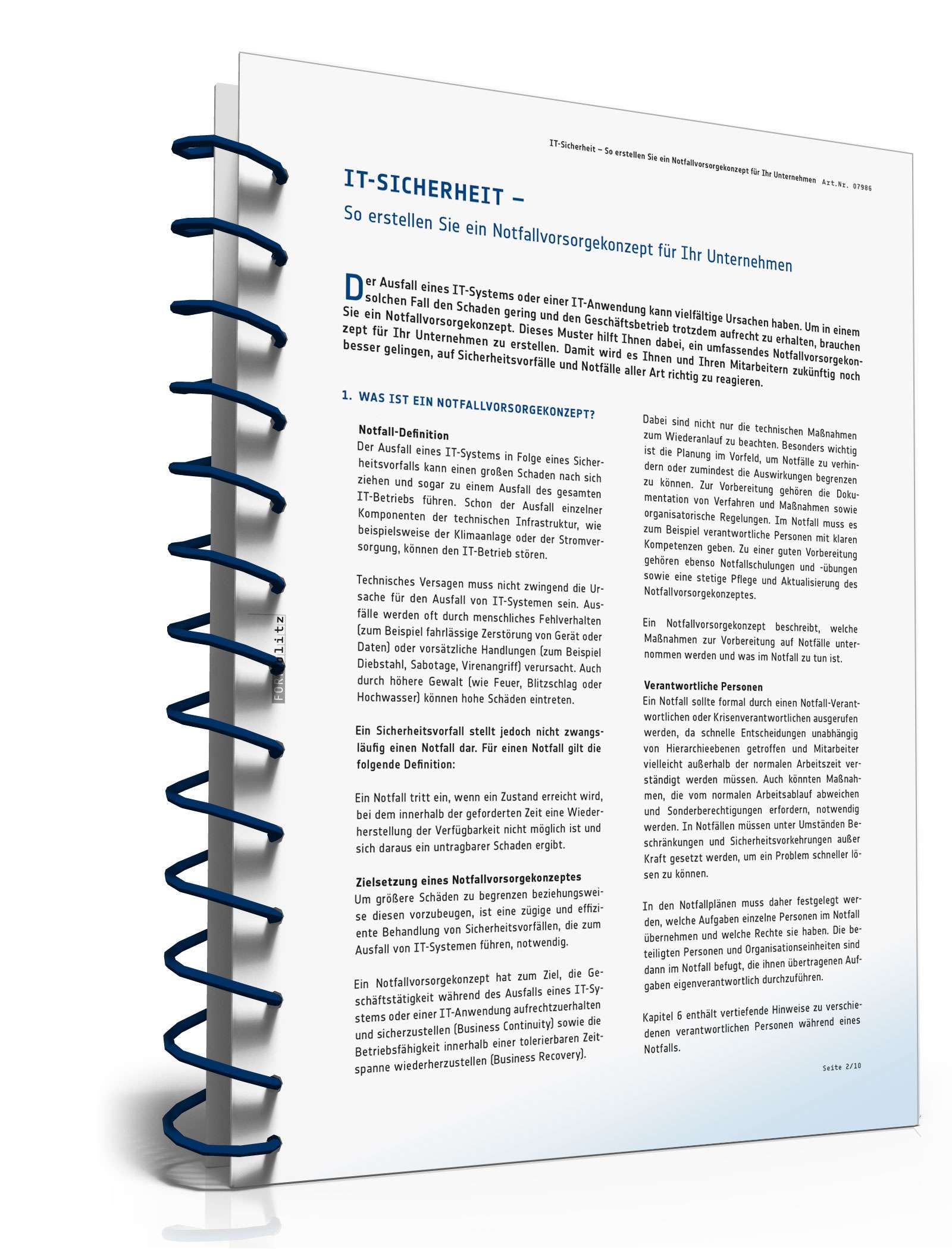 Ratgeber Notfallvorsorgekonzept IT-Sicherheit PDF. Seite: 3