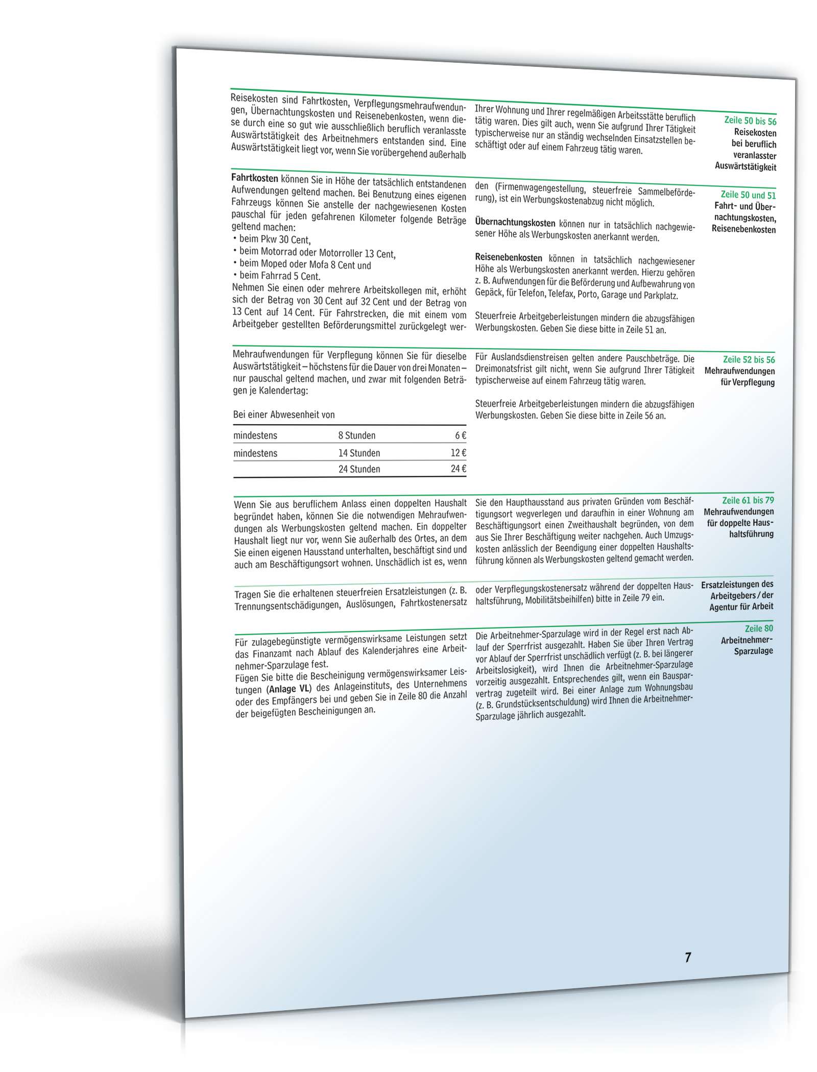 Anleitung zur Einkommensteuererklärung 2012 PDF. Seite: 7