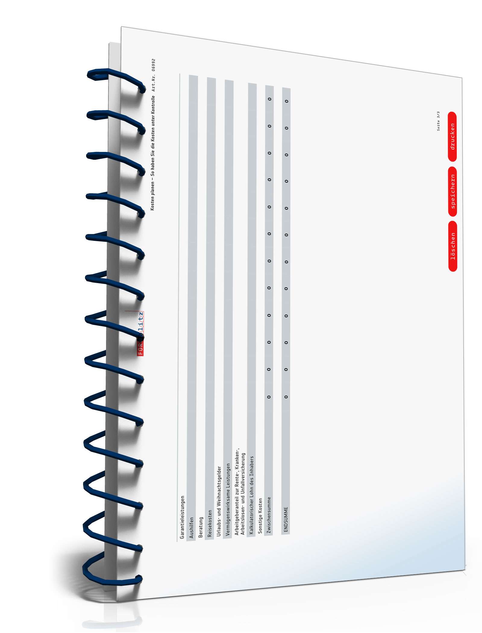 Kostenplan PDF. Seite: 4