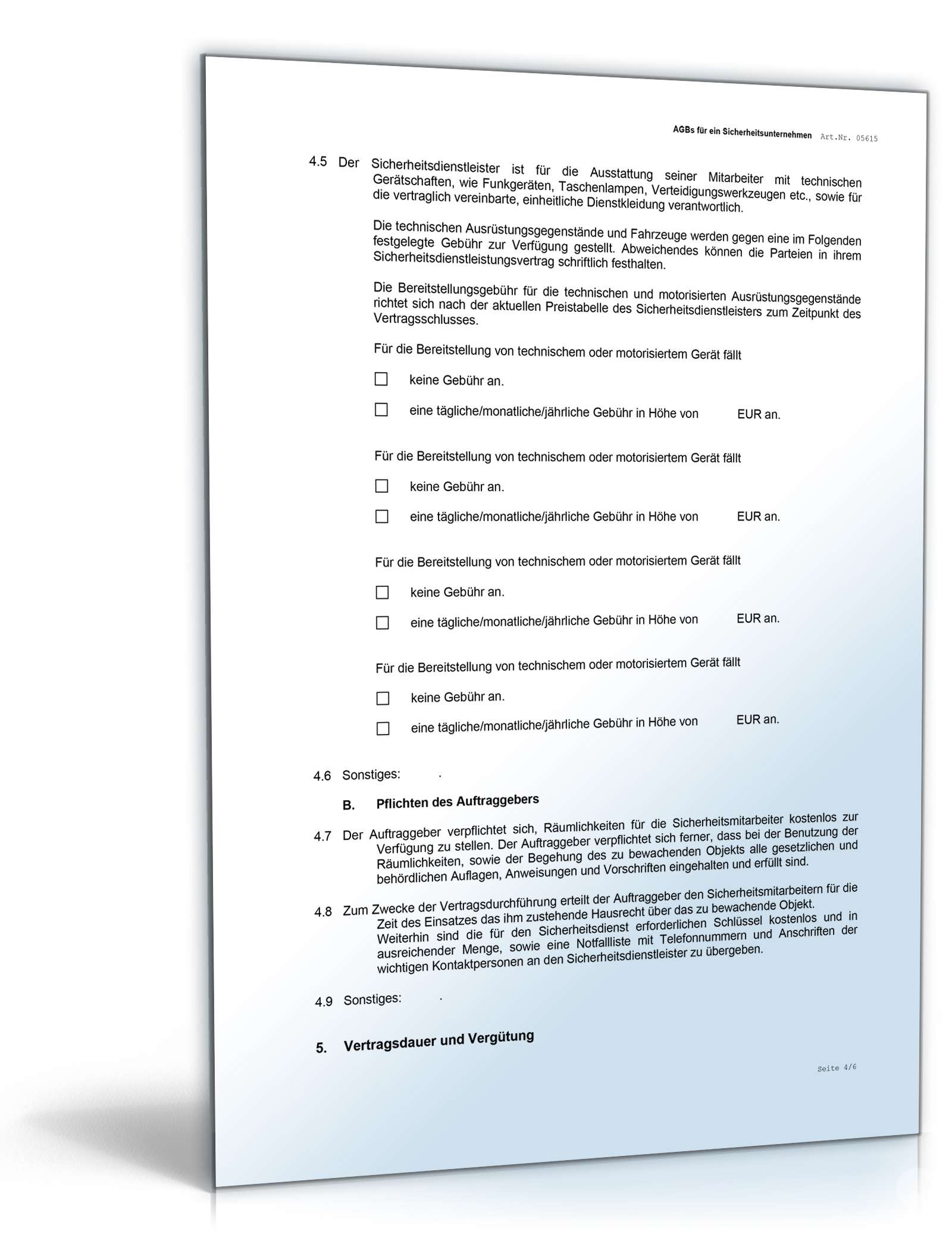 AGB Sicherheitsunternehmen Word. Seite: 3