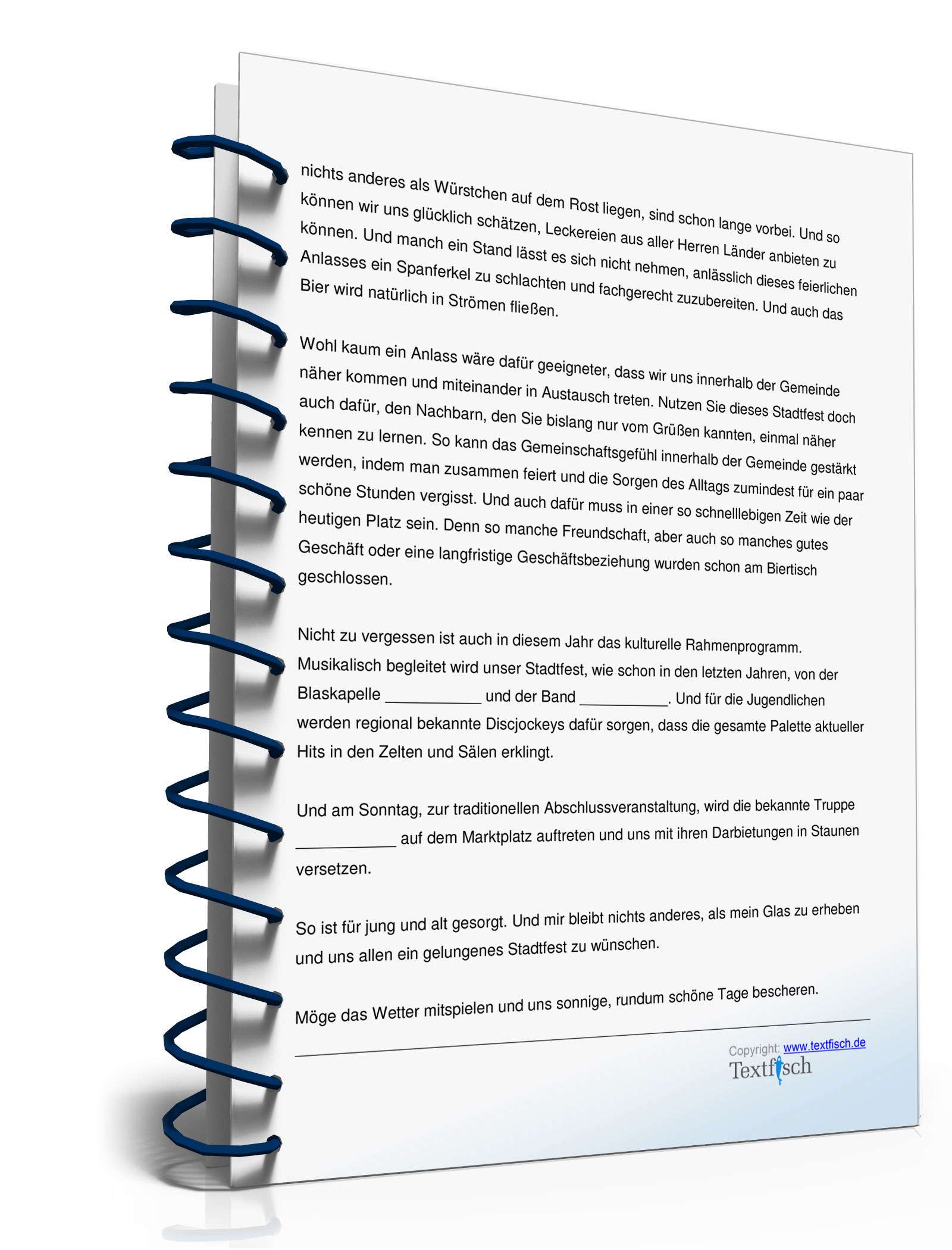 Eröffnungsrede zur Eröffnung eines Stadtfestes PDF. Seite: 3