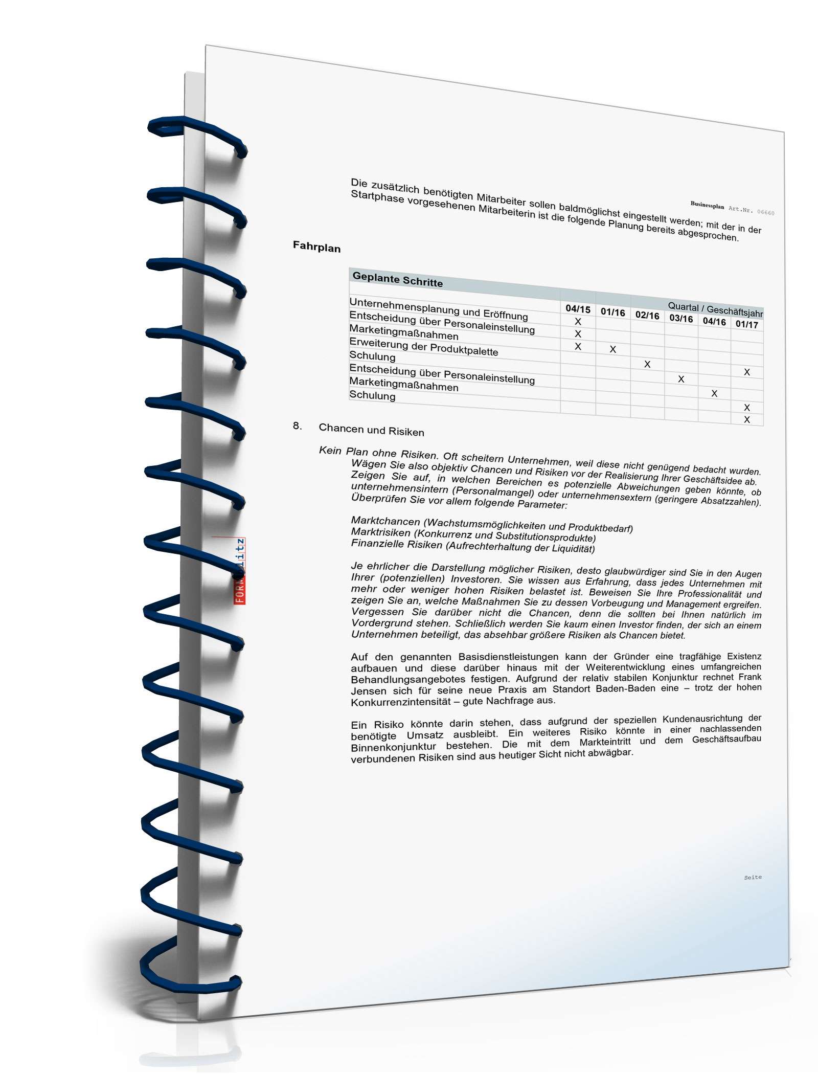 Businessplan Physiotherapie Excel. Seite: 12