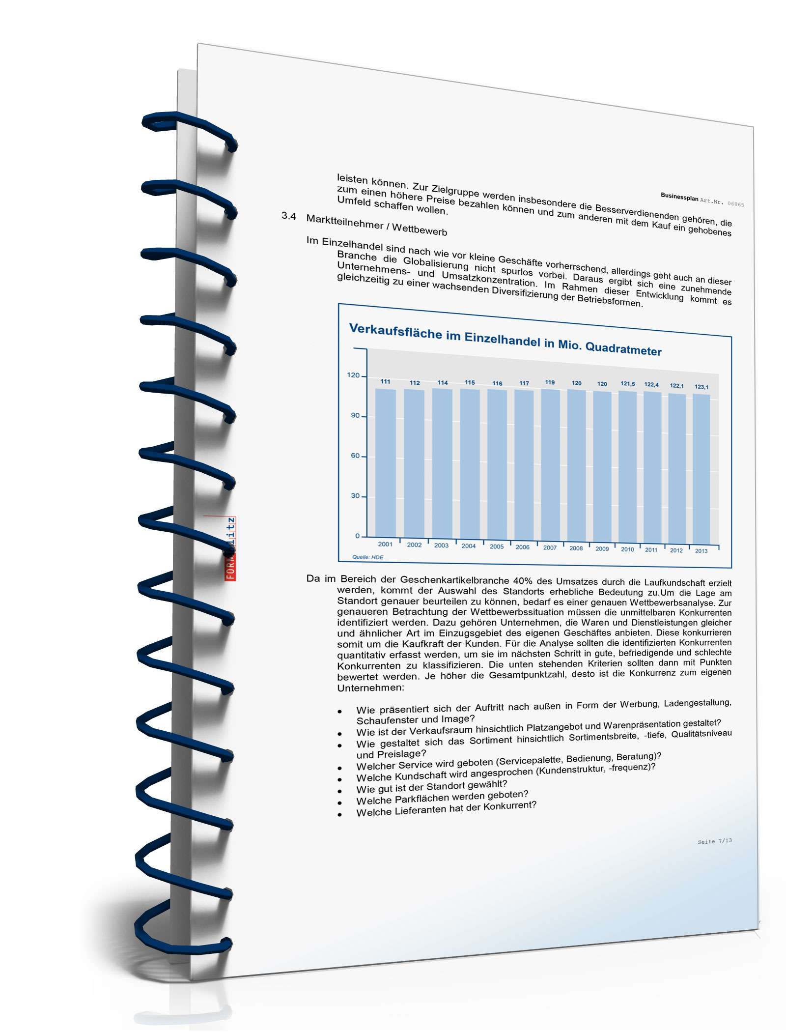 Businessplan Geschenkeladen Excel. Seite: 6