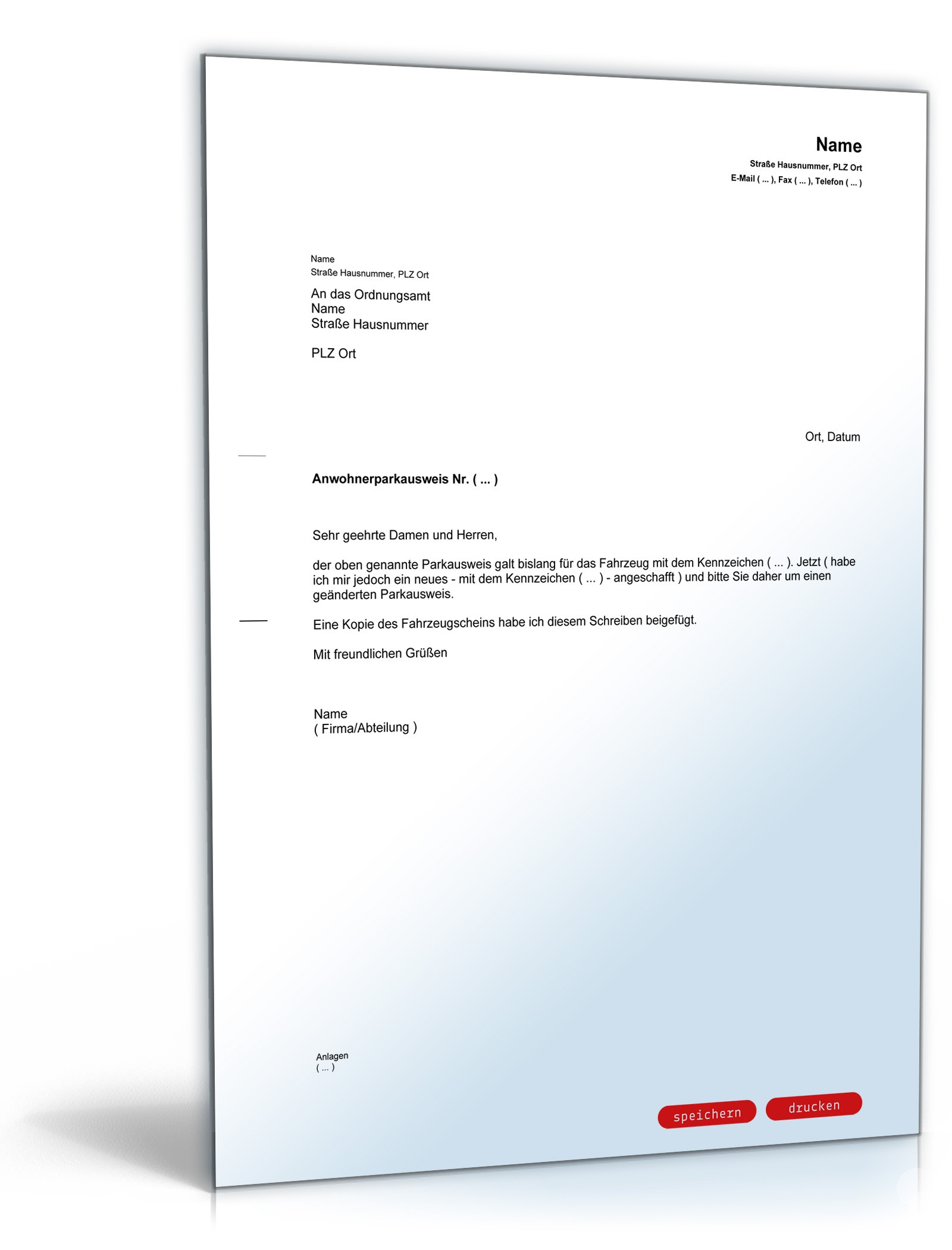 Änderung Parkausweis PDF