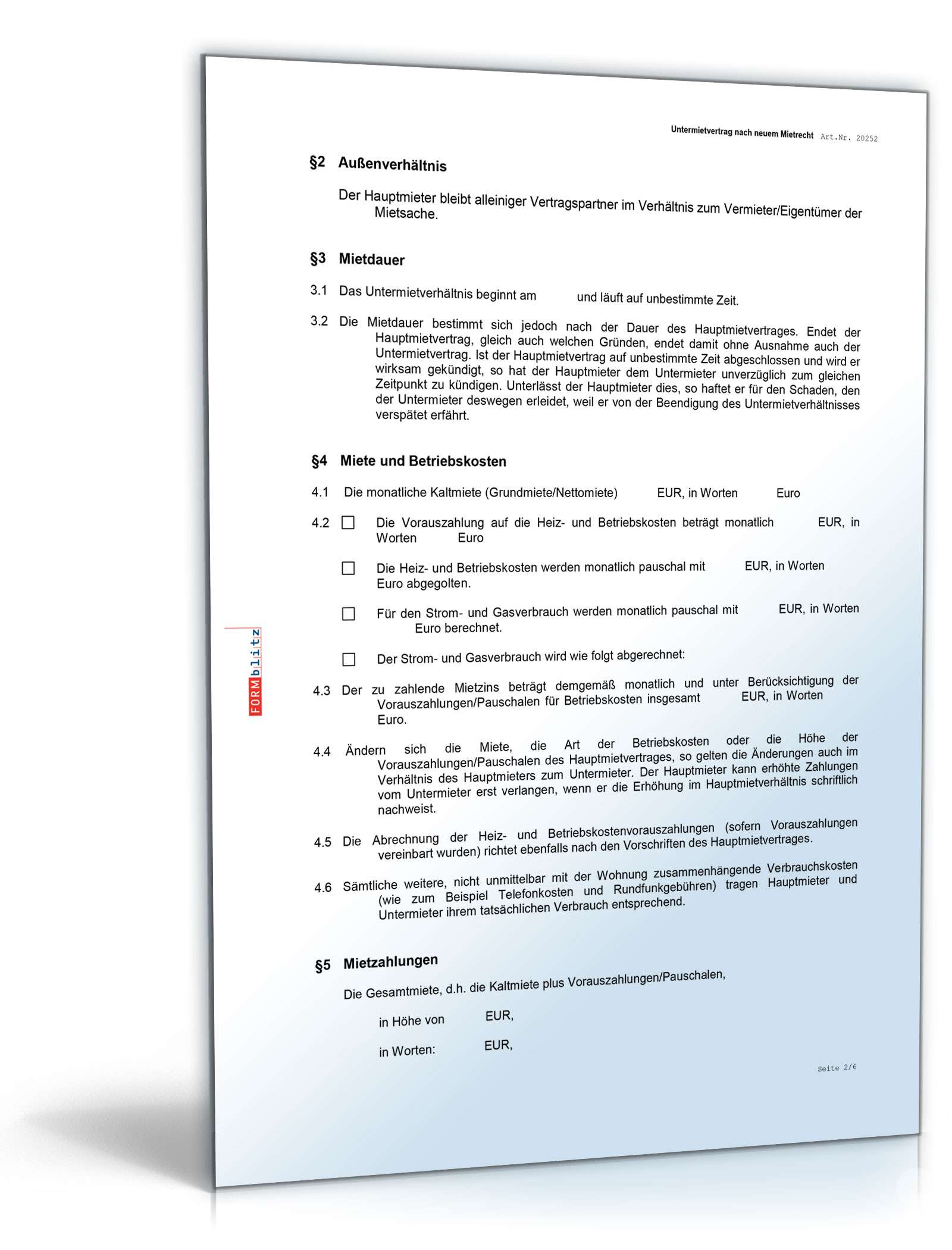 Erfolgreich untervermieten Excel. Seite: 9