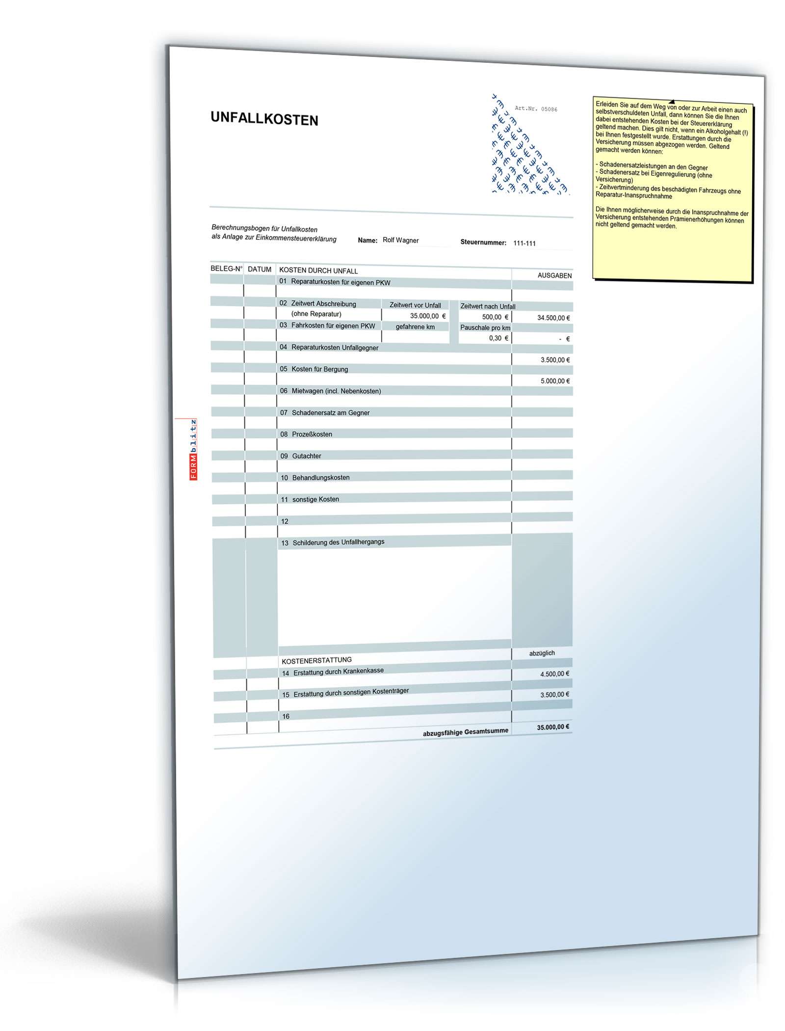 Toolbox Steuer Excel. Seite: 13