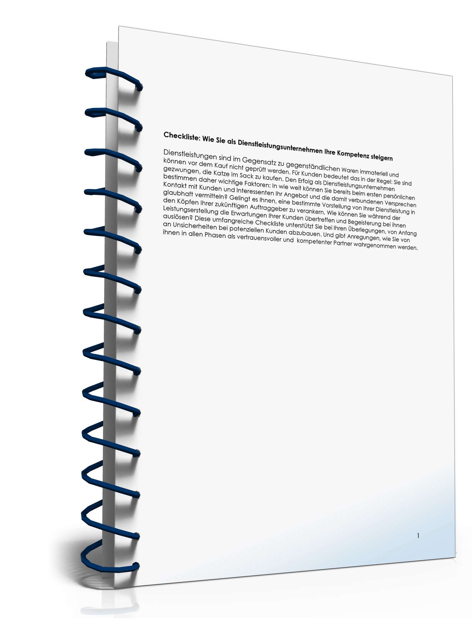 Checkliste Dienstleistungskompetenz PDF