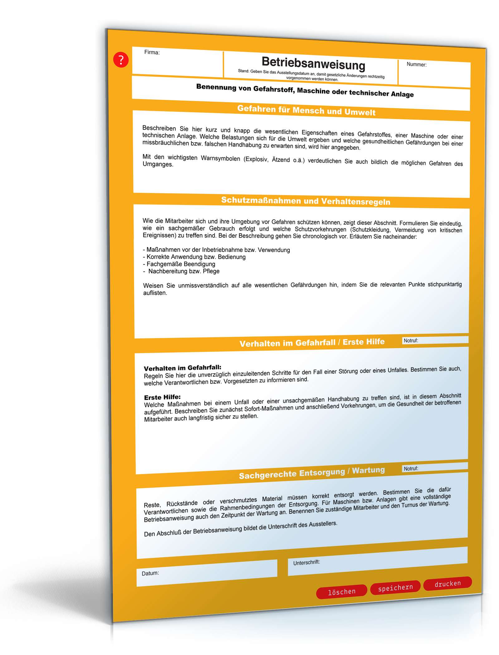 Betriebsanweisung PDF