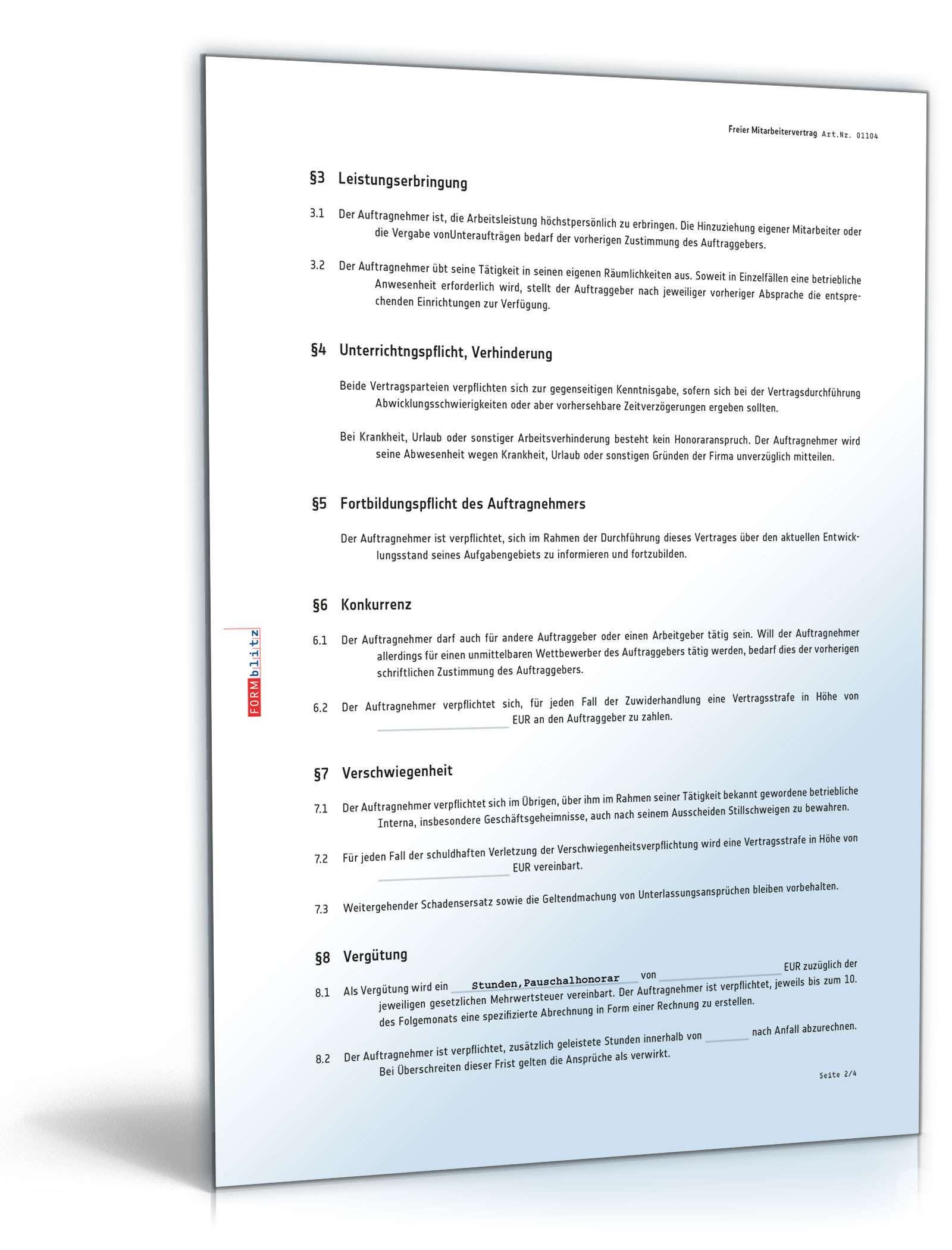 Vorlagen-Paket für Selbstständige Excel. Seite: 9