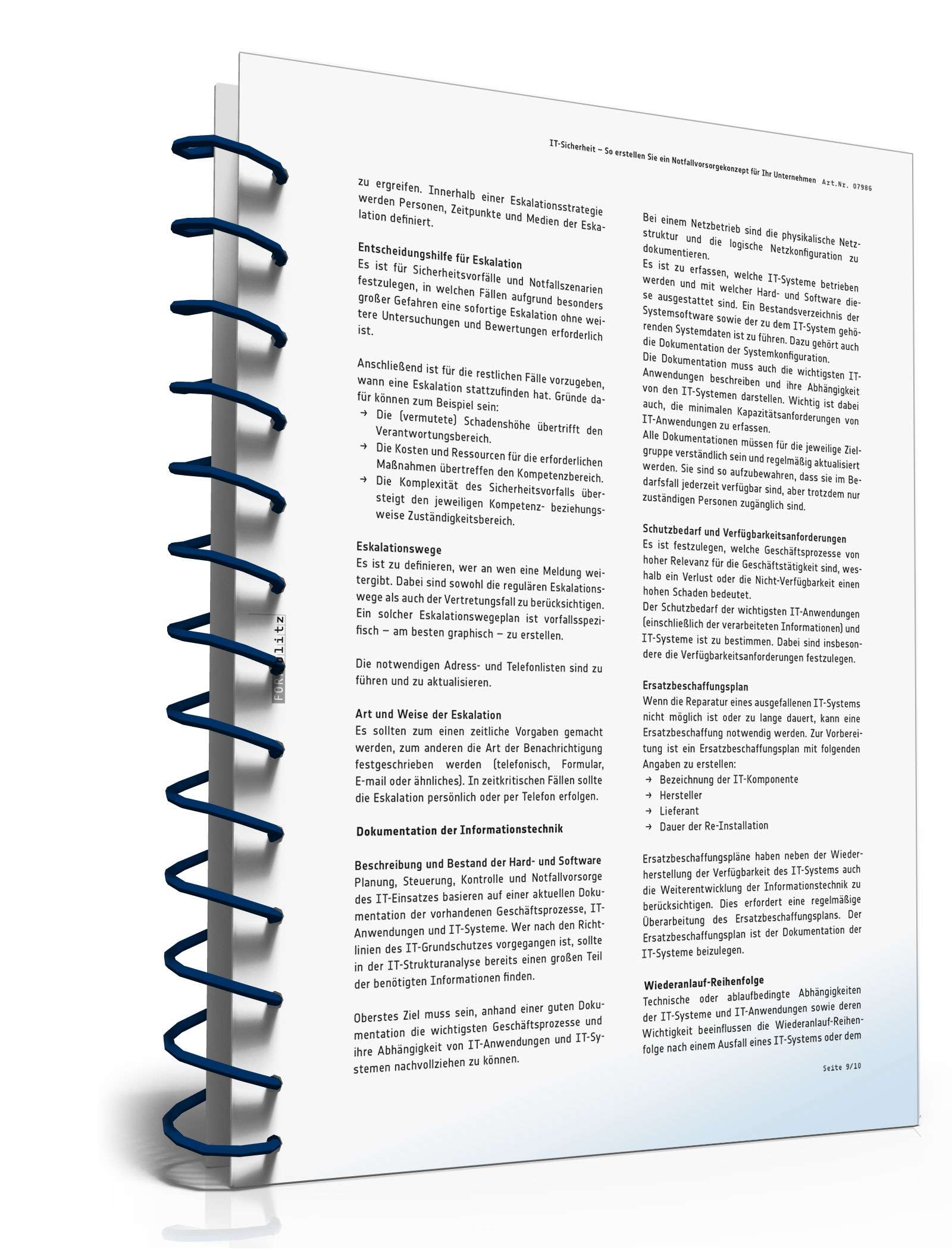 Ratgeber Notfallvorsorgekonzept IT-Sicherheit PDF. Seite: 10