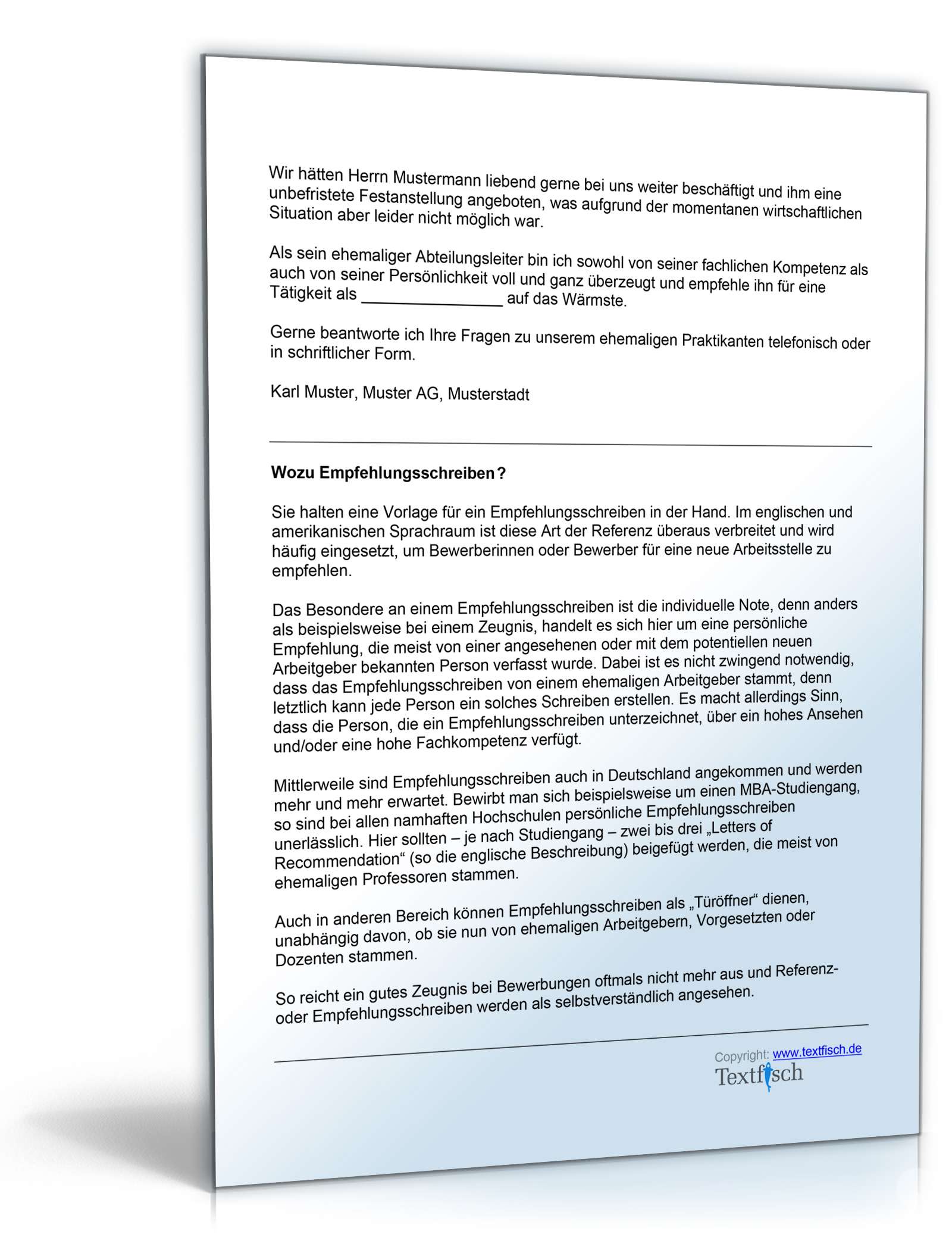 Empfehlung Praktikant Word. Seite: 2