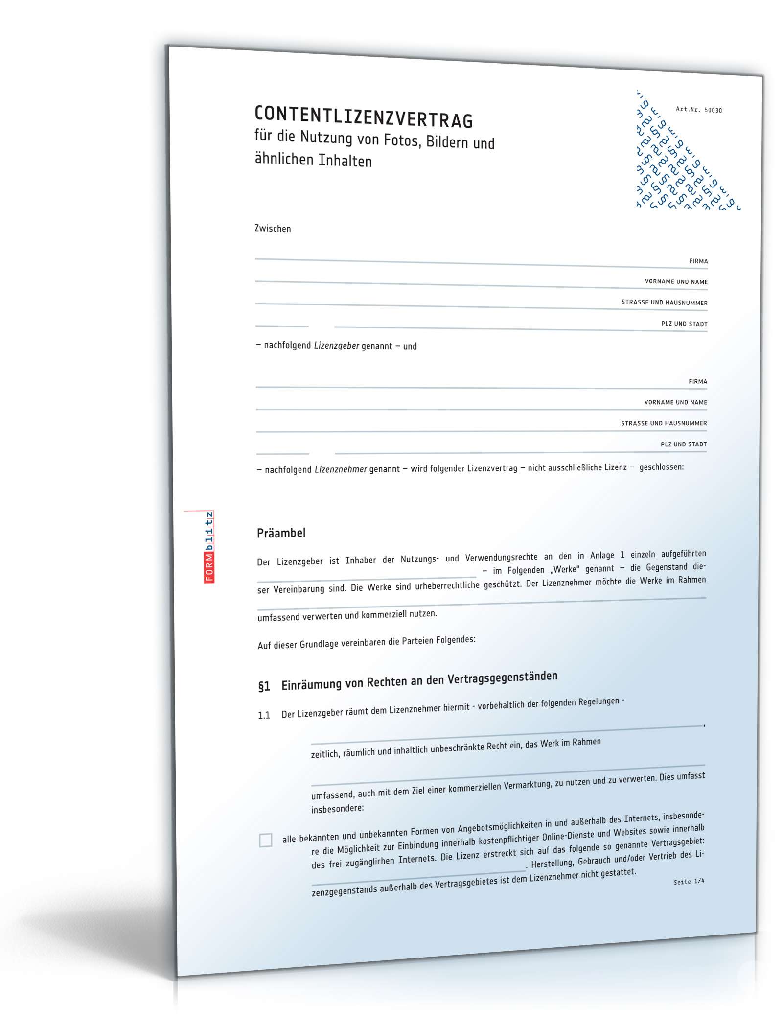 Contentlizenzvertrag Word