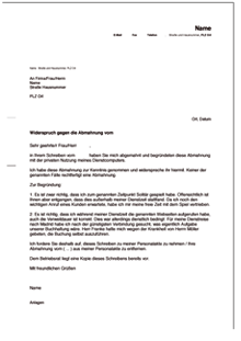 Gegendarstellung Abmahnung private Nutzung Firmencomputer Word