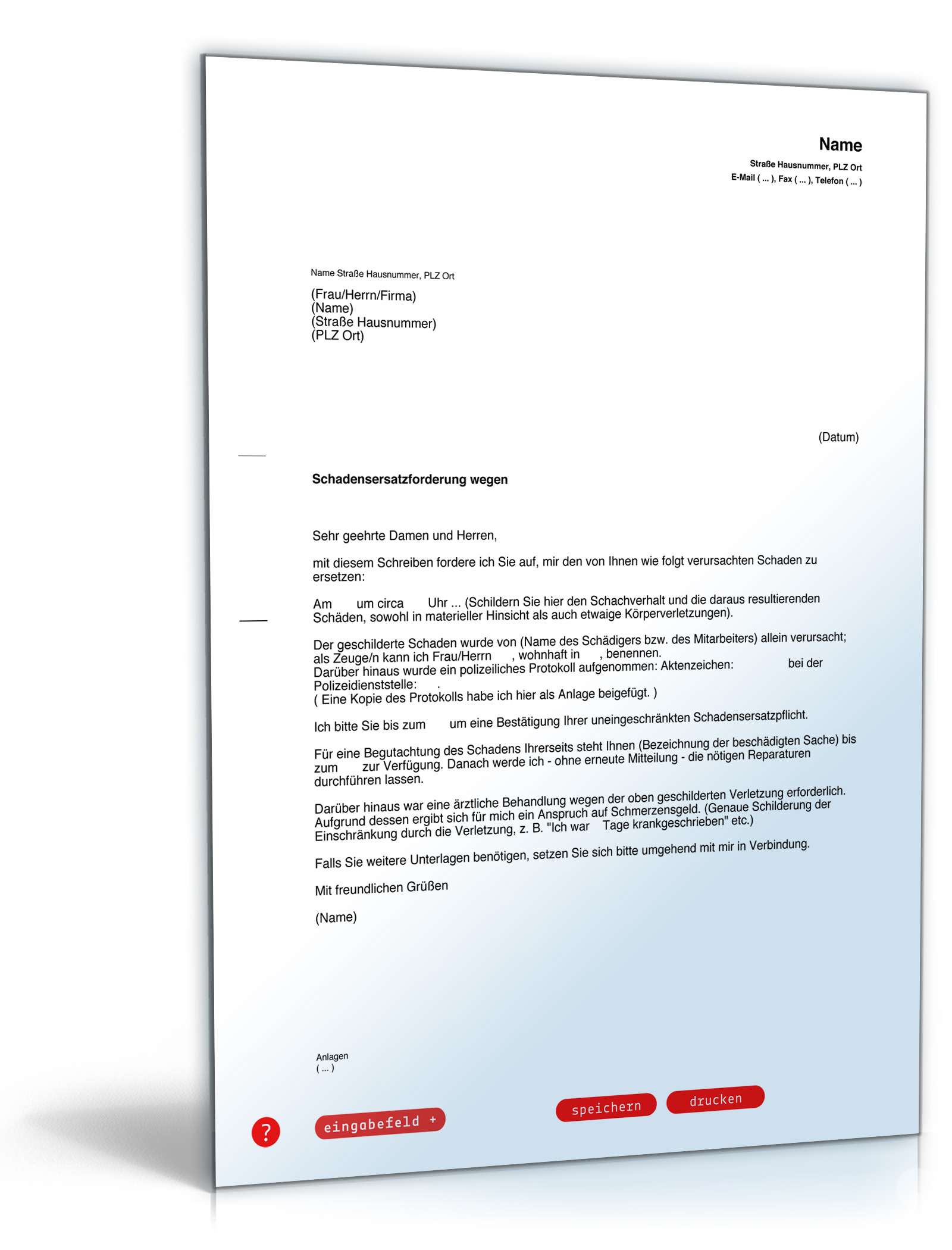 Geltendmachung Schadensersatz   PDF