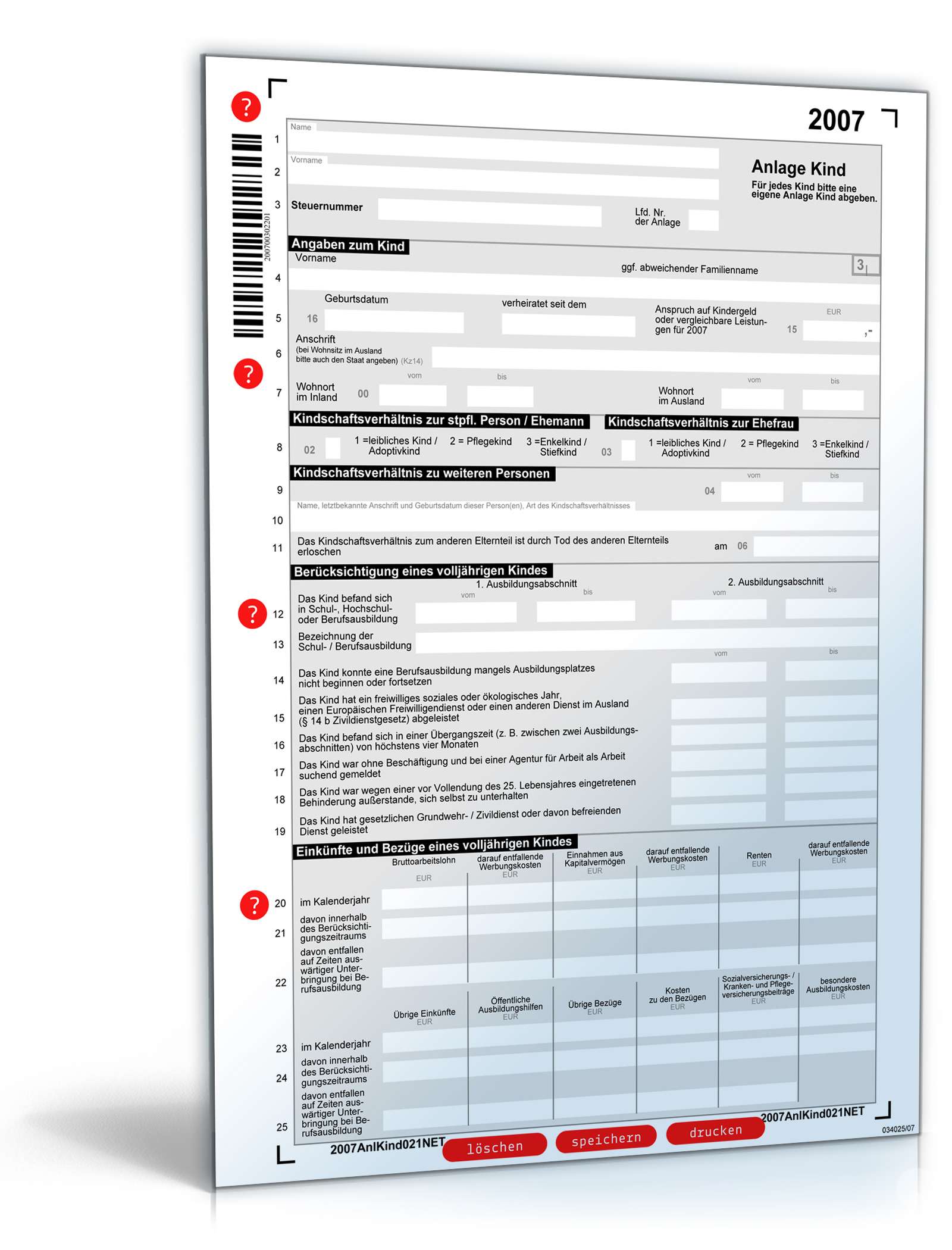 Anlage Kind 2007 PDF