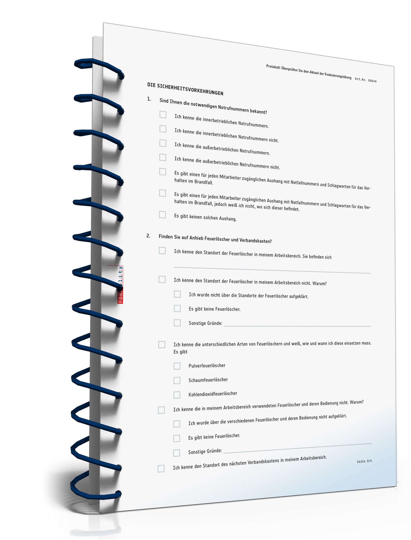 Checkliste Ablauf Evakuierung PDF. Seite: 3