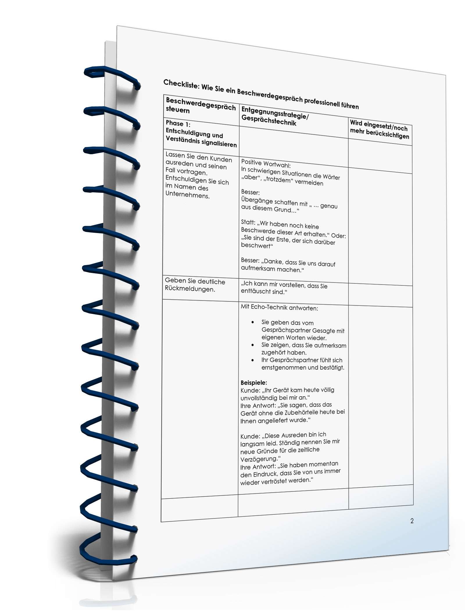 Checkliste Beschwerdegespräch PDF. Seite: 2