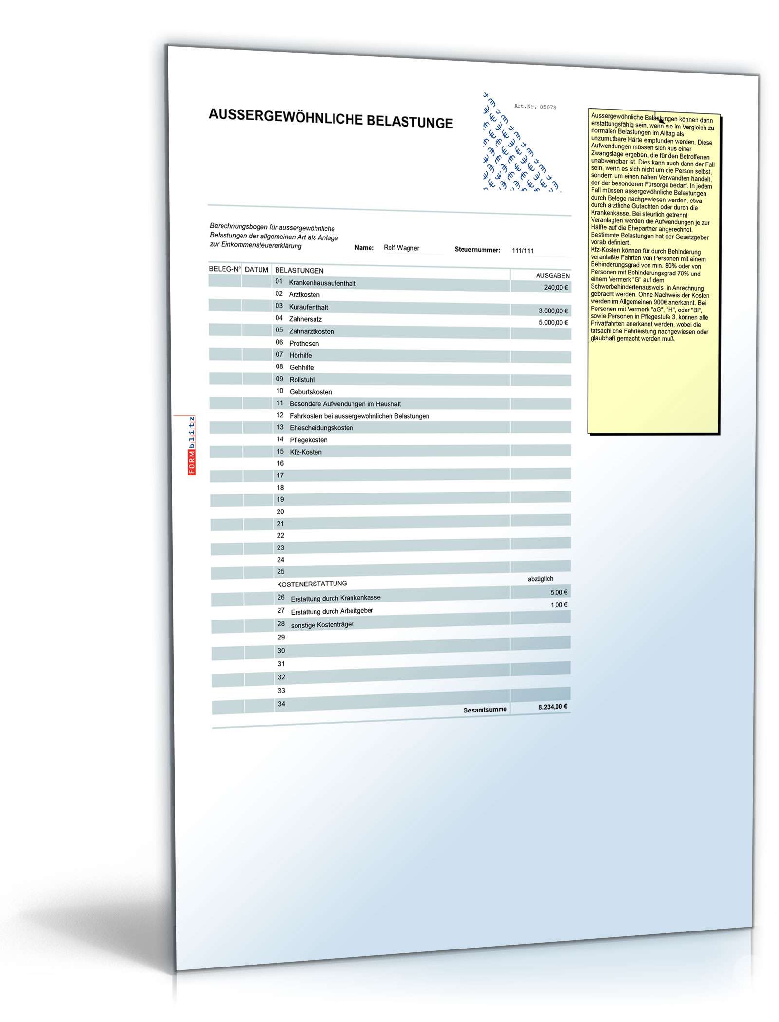 Toolbox Steuer Excel. Seite: 4