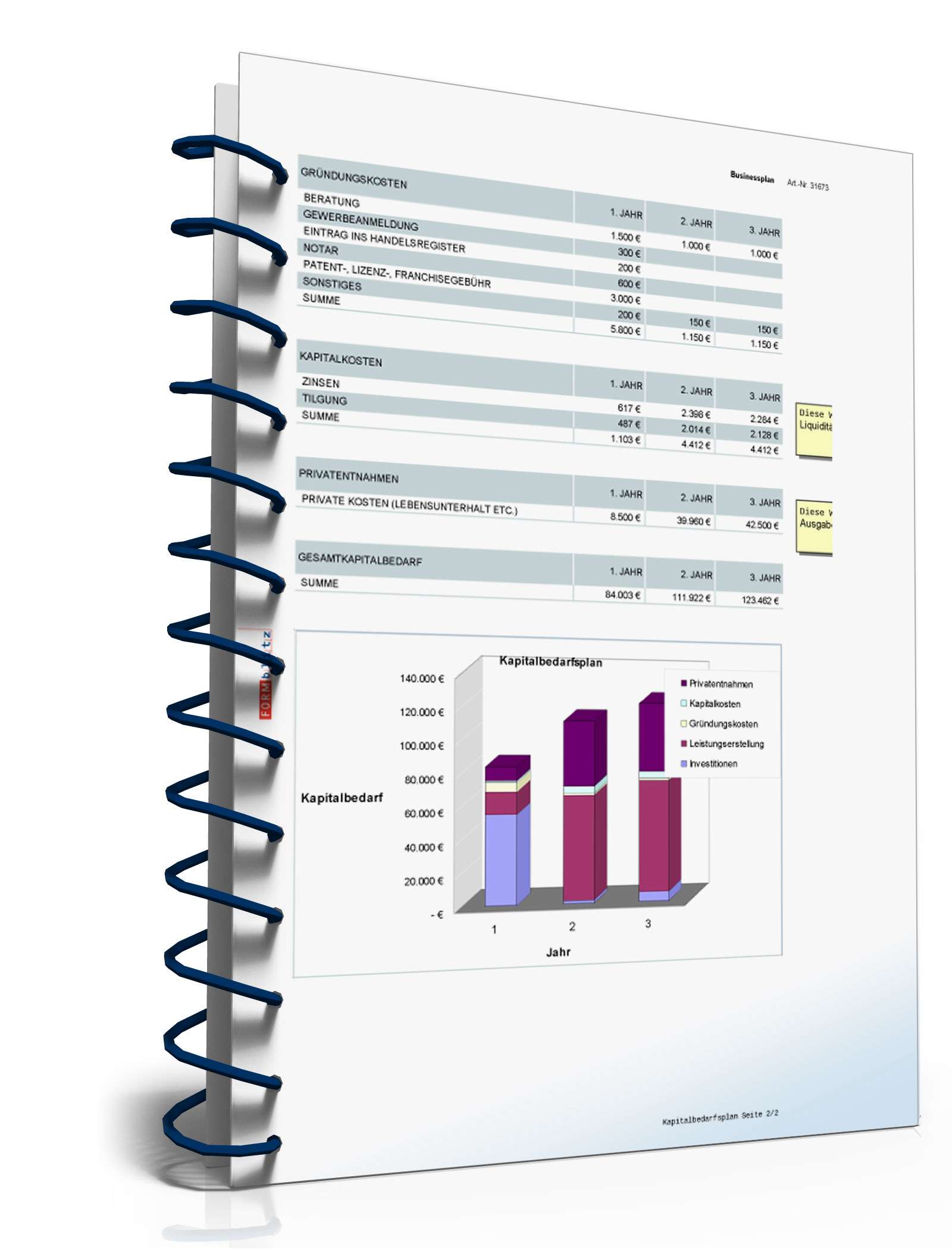 Businessplan Franchise (allgemein) Excel. Seite: 22