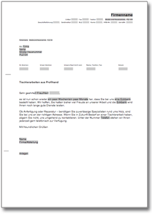 Werbebrief Tischlerarbeiten Word