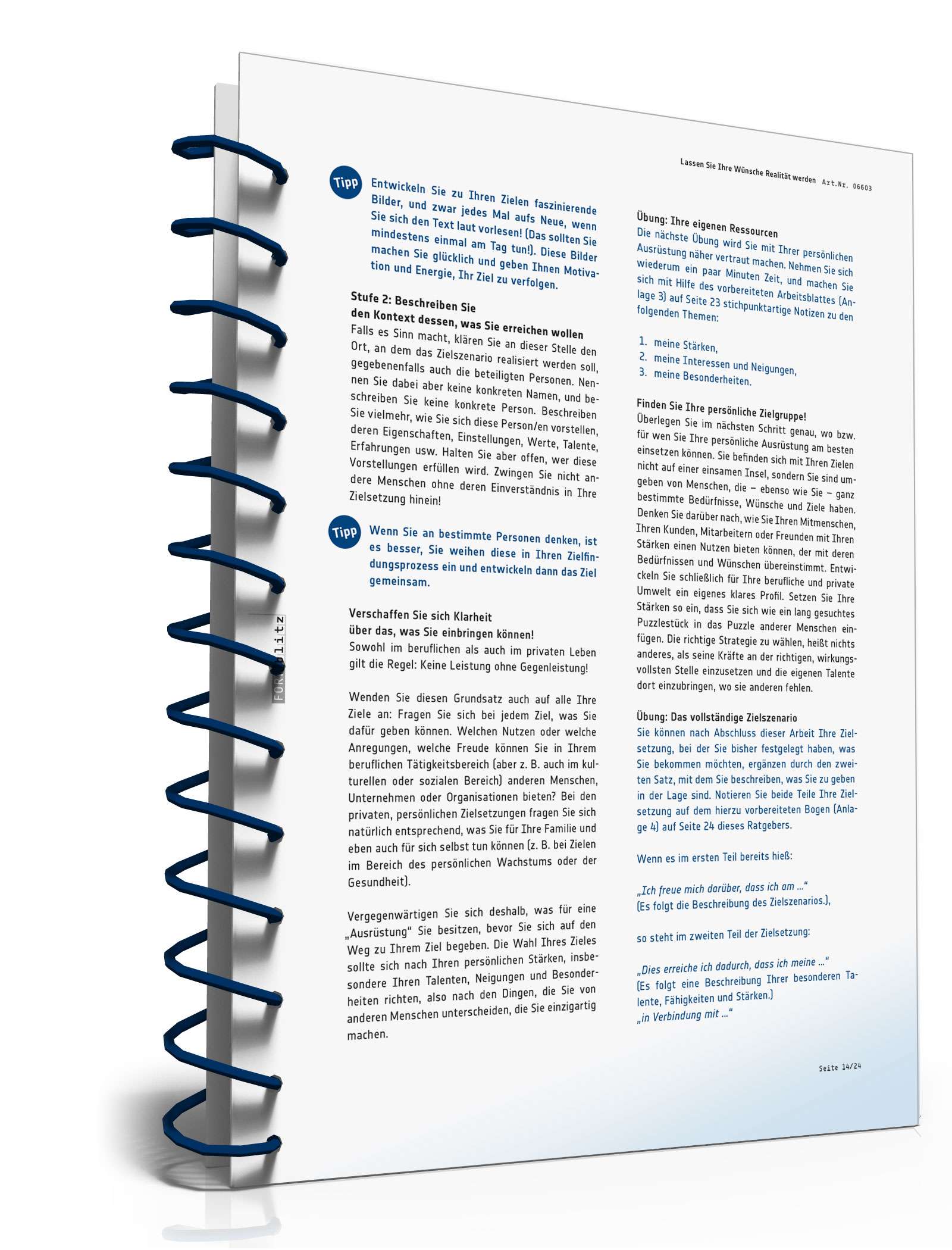 Ratgeber Verwirklichung Ziele PDF. Seite: 15