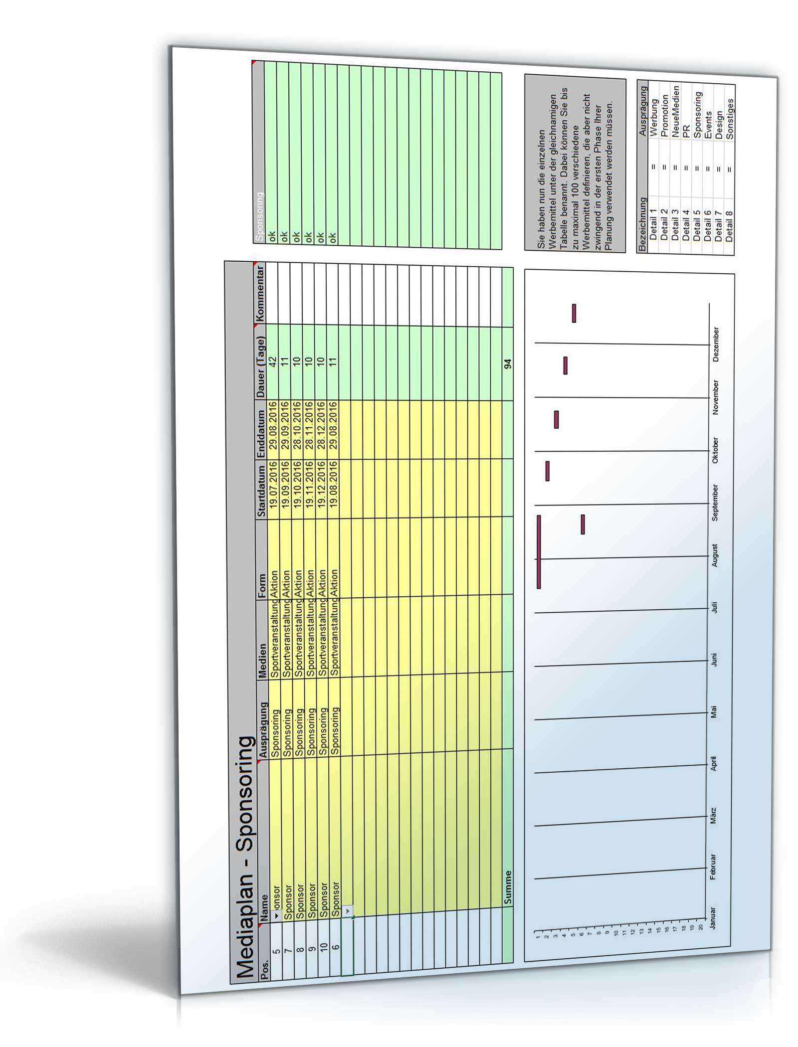 Mediaplan 2016 PRO Excel. Seite: 5