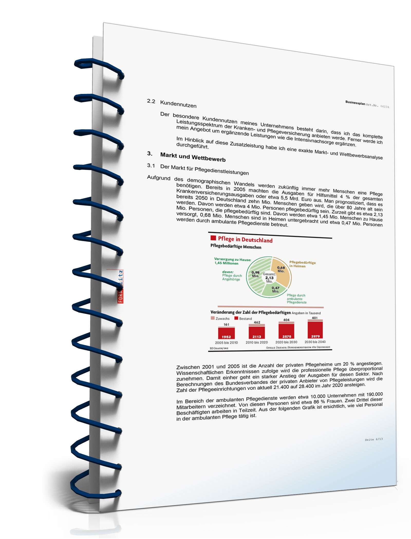 Businessplan Mobiler Pflegedienst Excel. Seite: 8