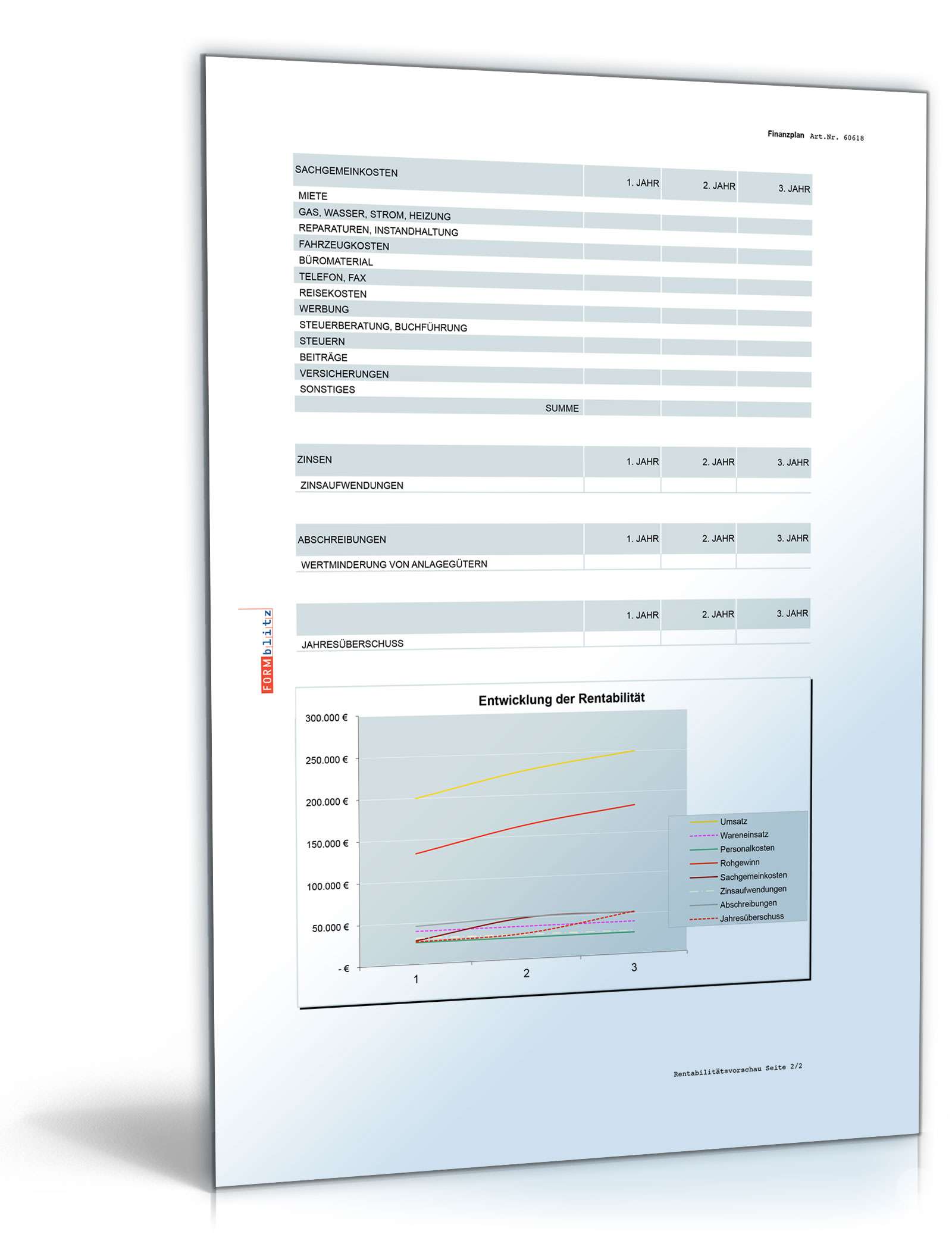 Finanzplan Excel. Seite: 5