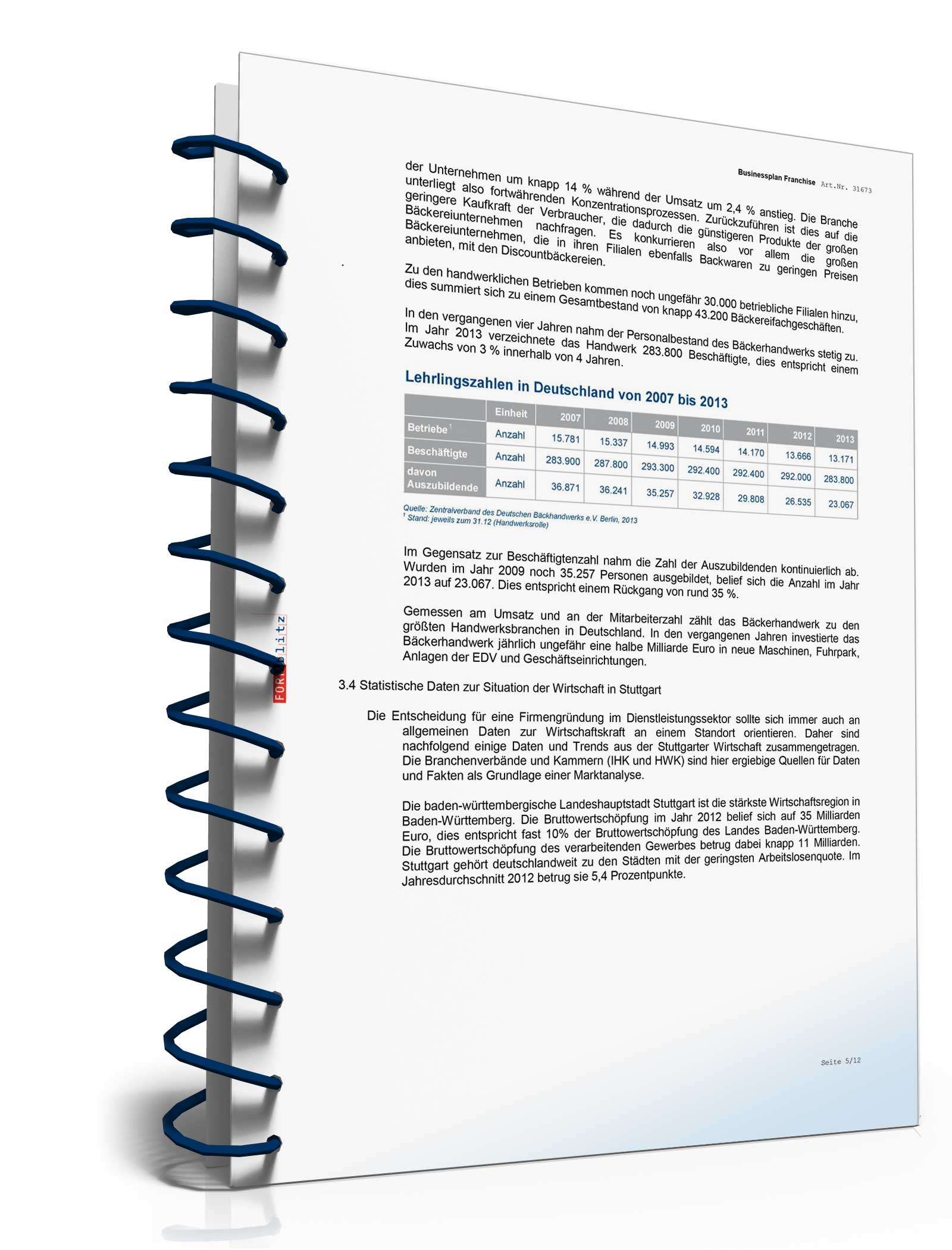 Businessplan Franchise (allgemein) Excel. Seite: 13