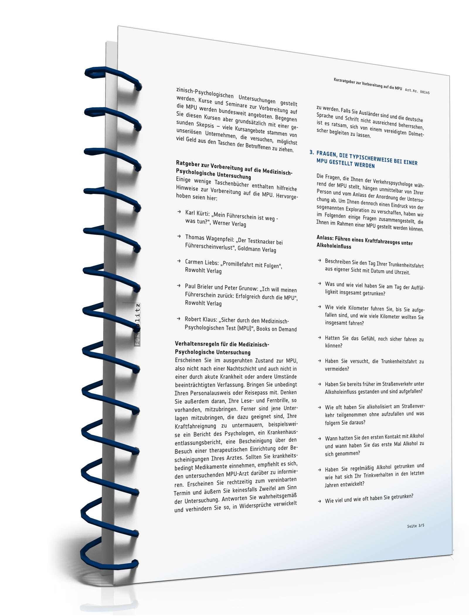 Kurzratgeber zur Vorbereitung auf die MPU PDF. Seite: 4