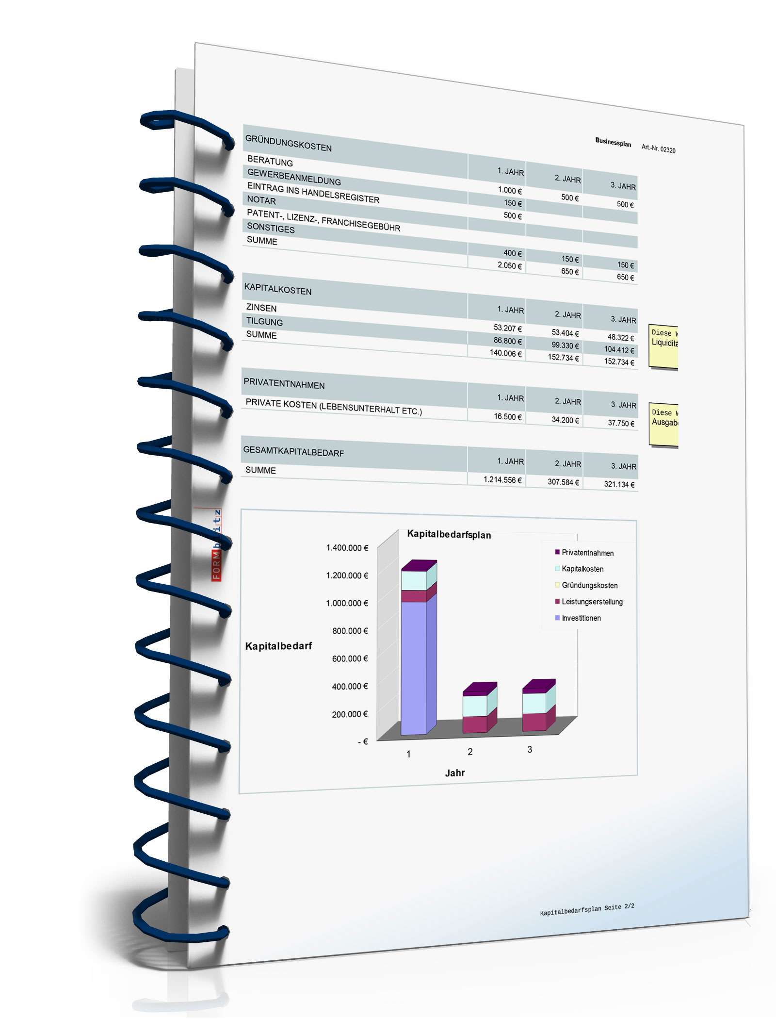 Businessplan Transport-Unternehmen Excel. Seite: 19