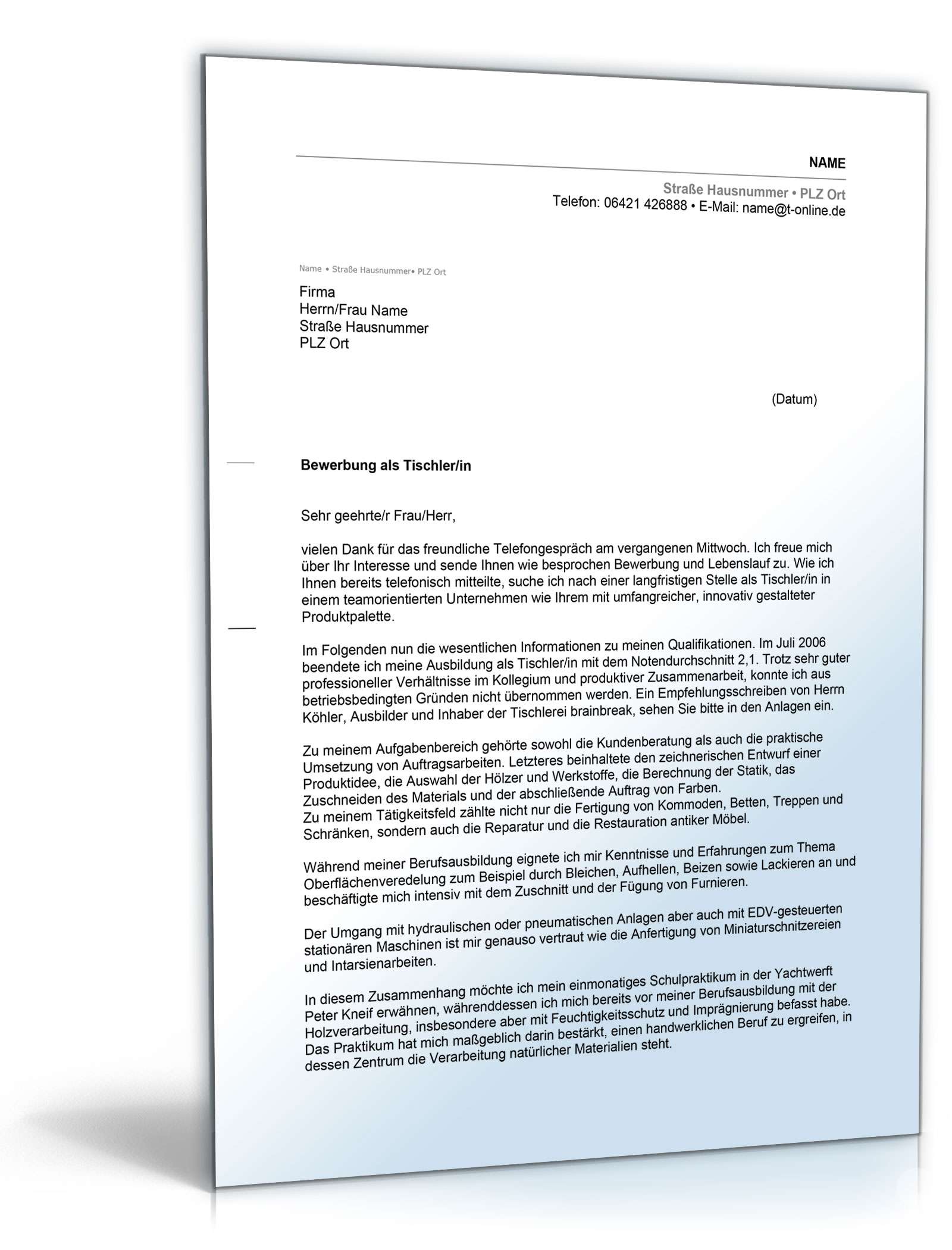 Anschreiben Bewerbung abgeschlossene Ausbildung ohne Berufserfahrung Excel