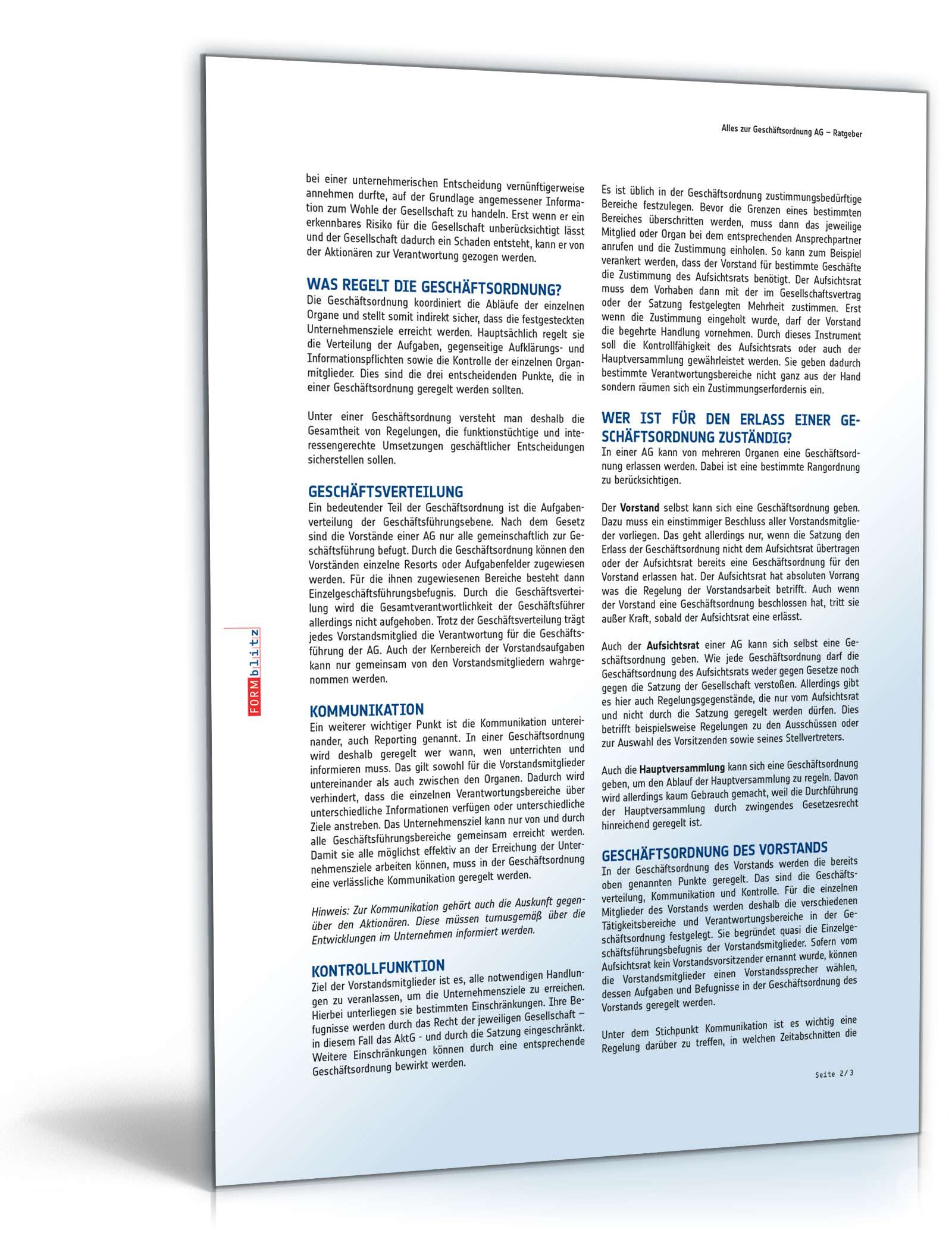 Alles zur Geschäftsordnung AG PDF. Seite: 5