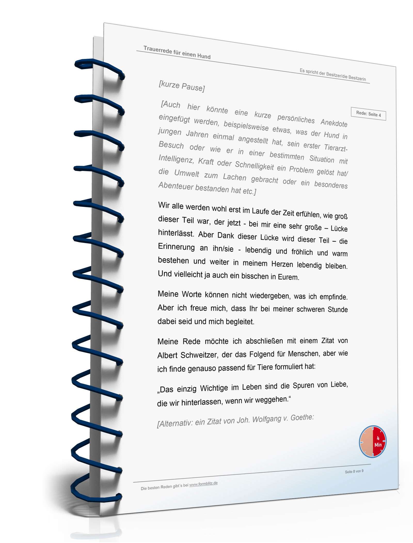 Trauerrede für einen Hund Word. Seite: 8