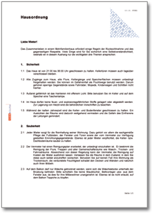 Hausordnung Aushang Word