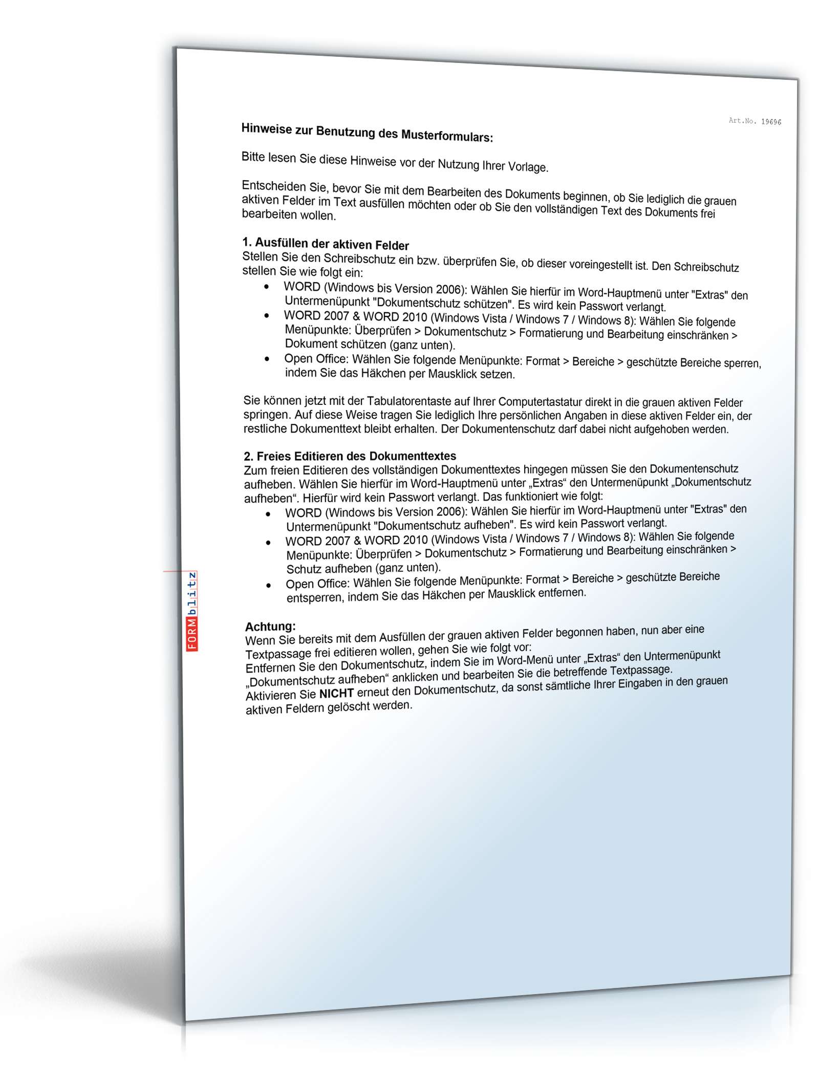 Beleg auf Englisch Word. Seite: 2