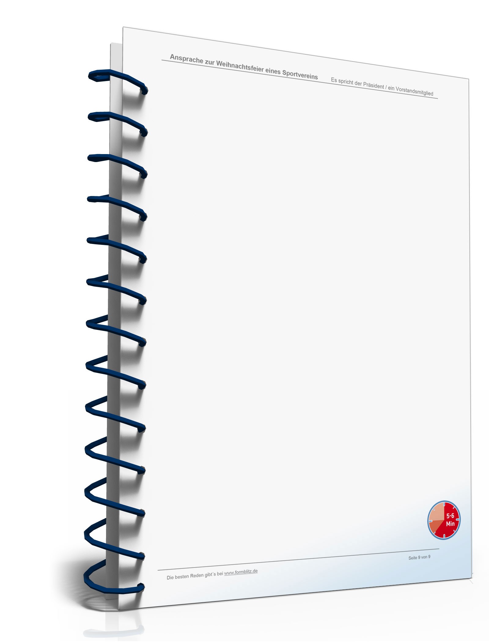 Rede Weihnachtsfeier im Sportverein Word. Seite: 9