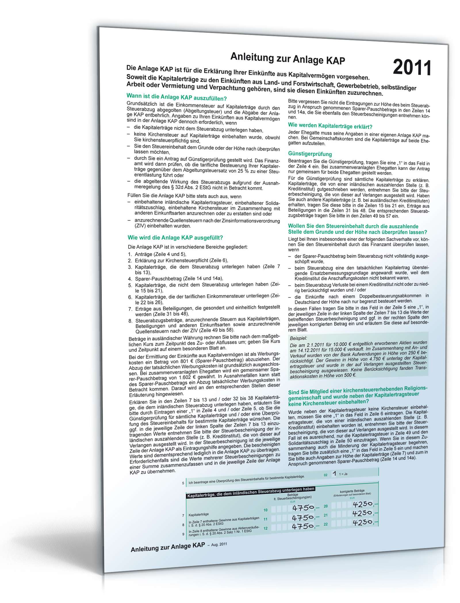 Anlage KAP 2011 PDF. Seite: 3