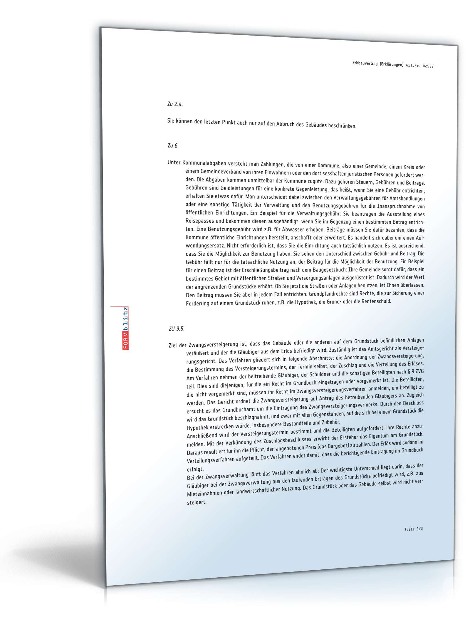 Erbbauvertrag PDF. Seite: 9