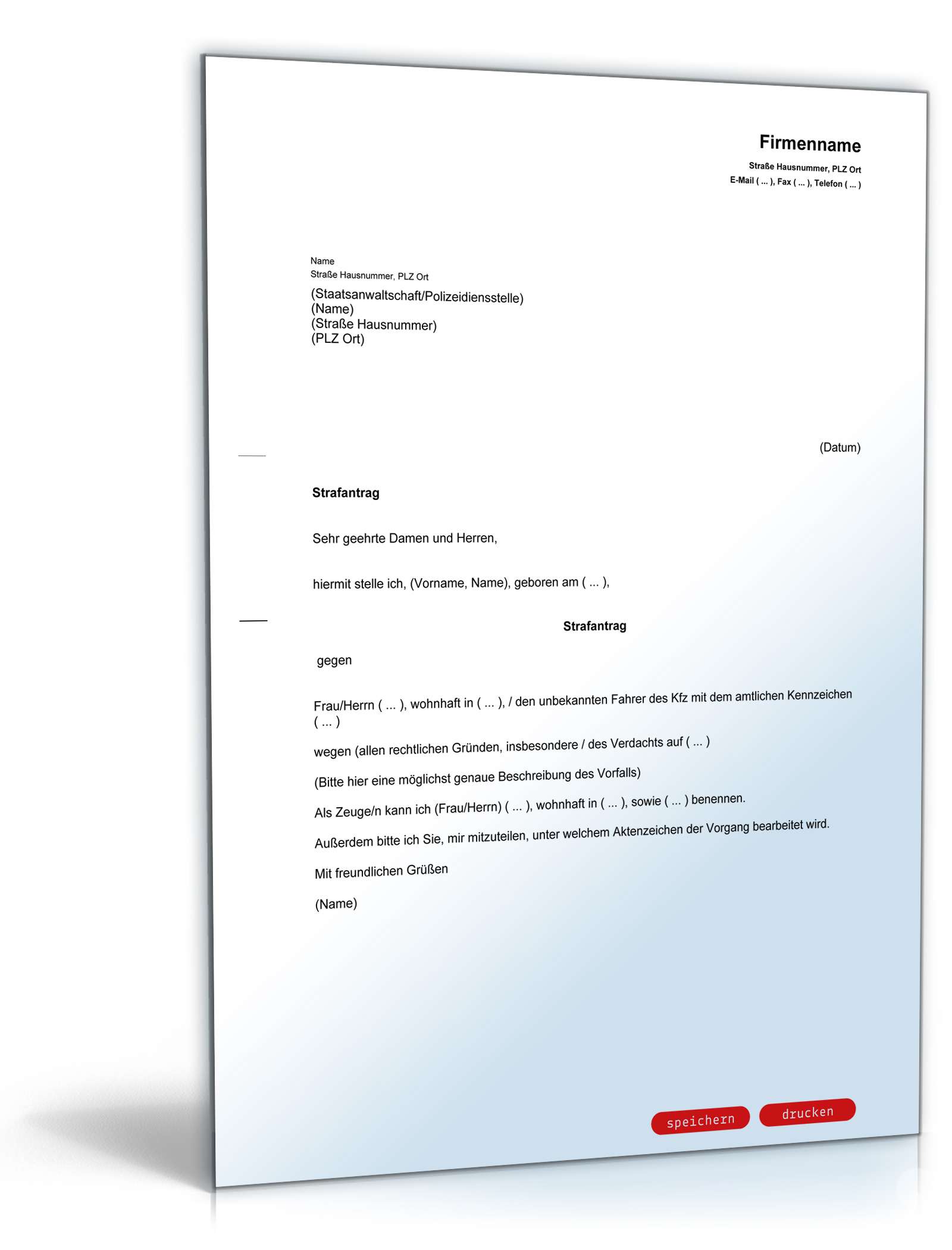 Strafantrag PDF